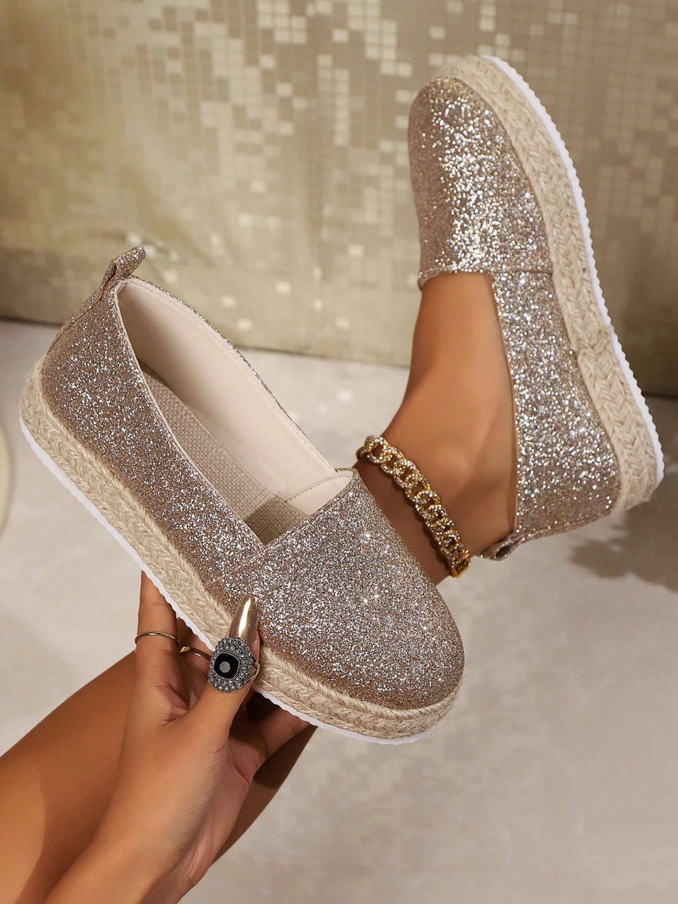 In Gold Women Wedges & Flatform