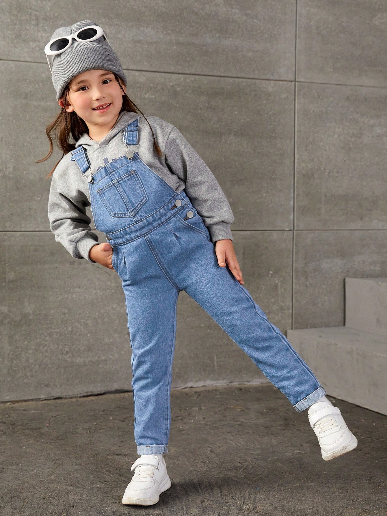 Young Girls Denim Overalls & Jumpsuits