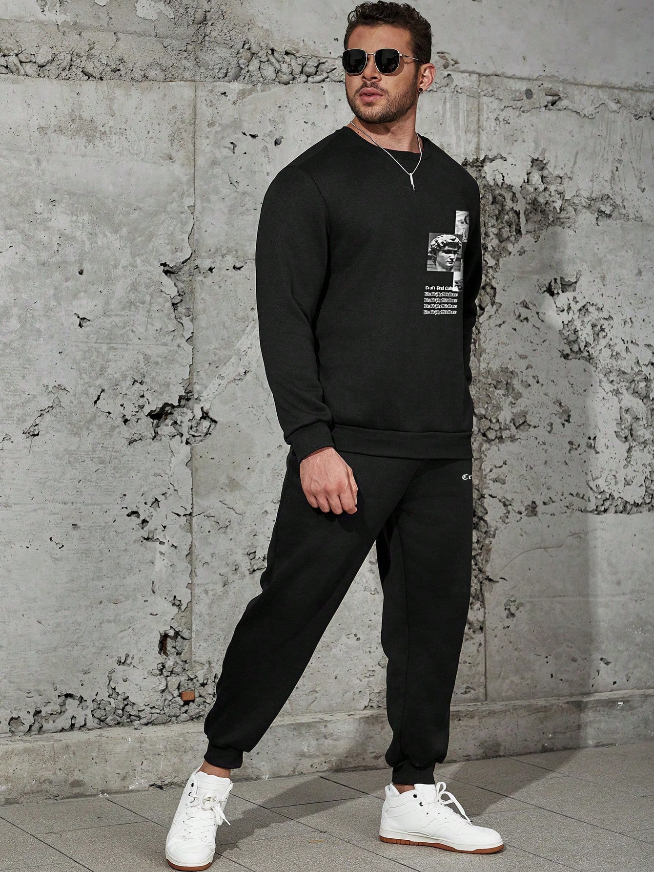 Men Plus Size Hoodie & Sweatshirt Co-ords