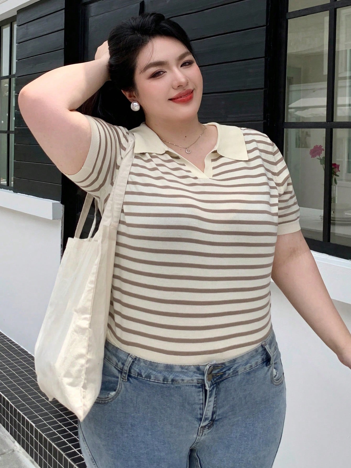 In Casual Plus Size Knit Tops