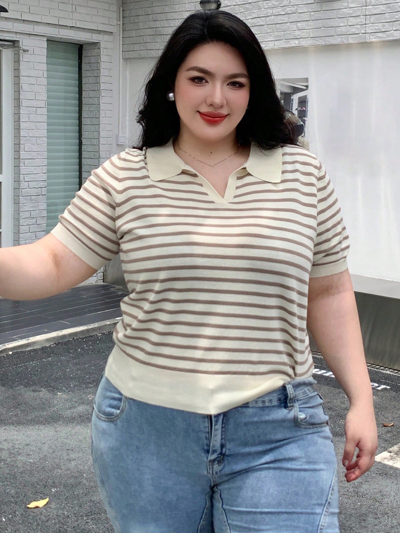 In Casual Plus Size Knit Tops