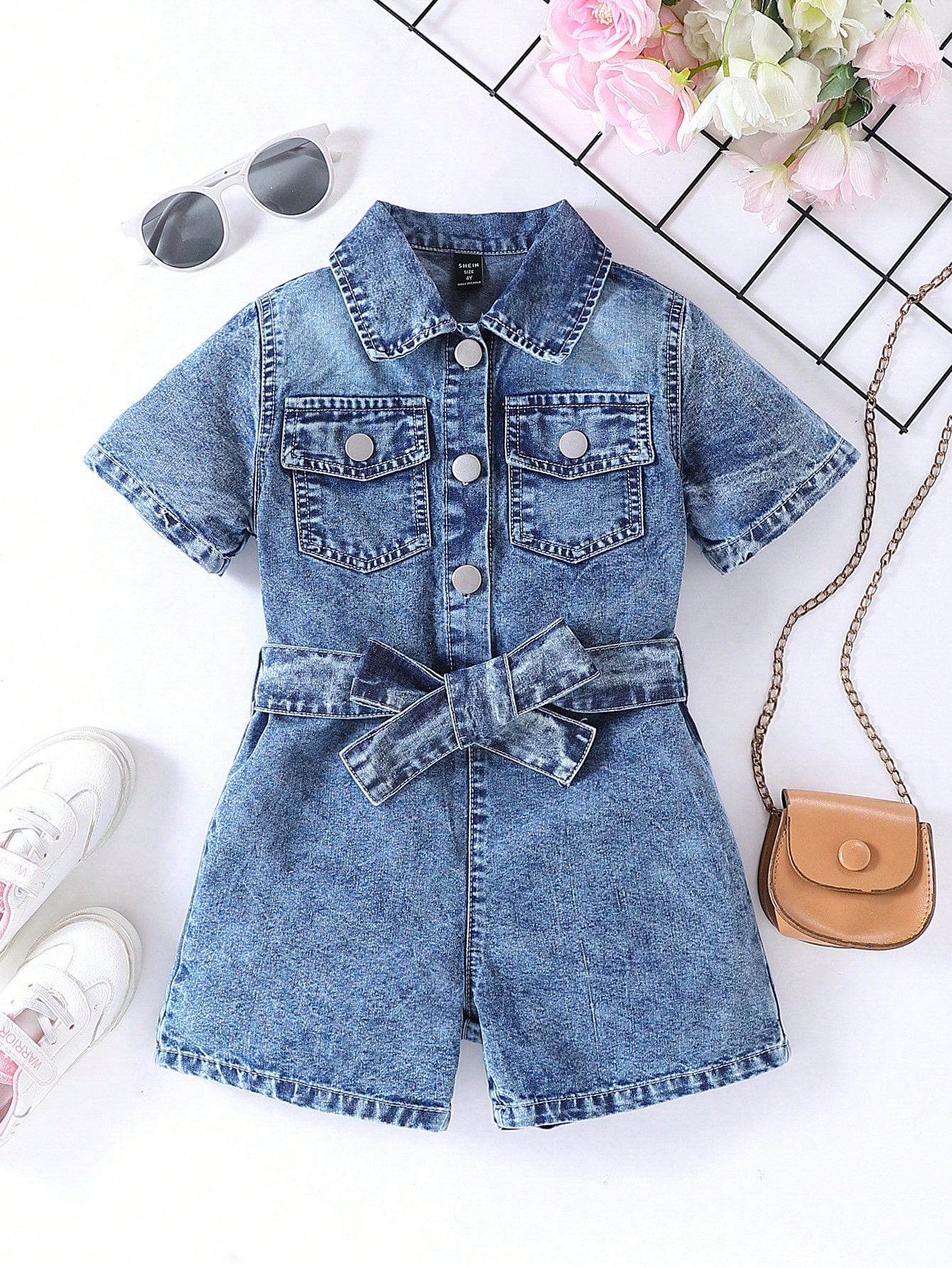 Young Girls Denim Overalls & Jumpsuits