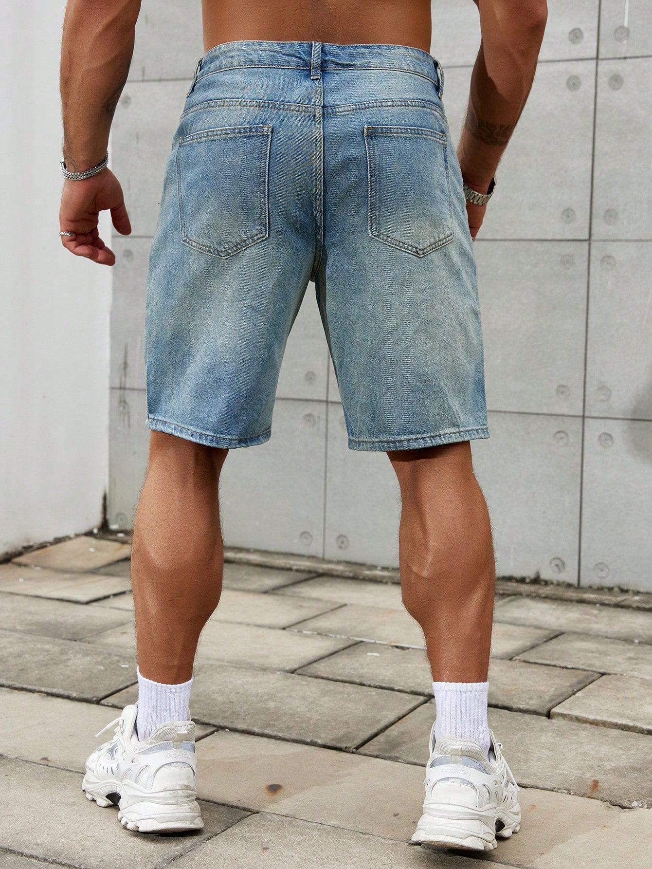 Men Plus Size Denim Shorts