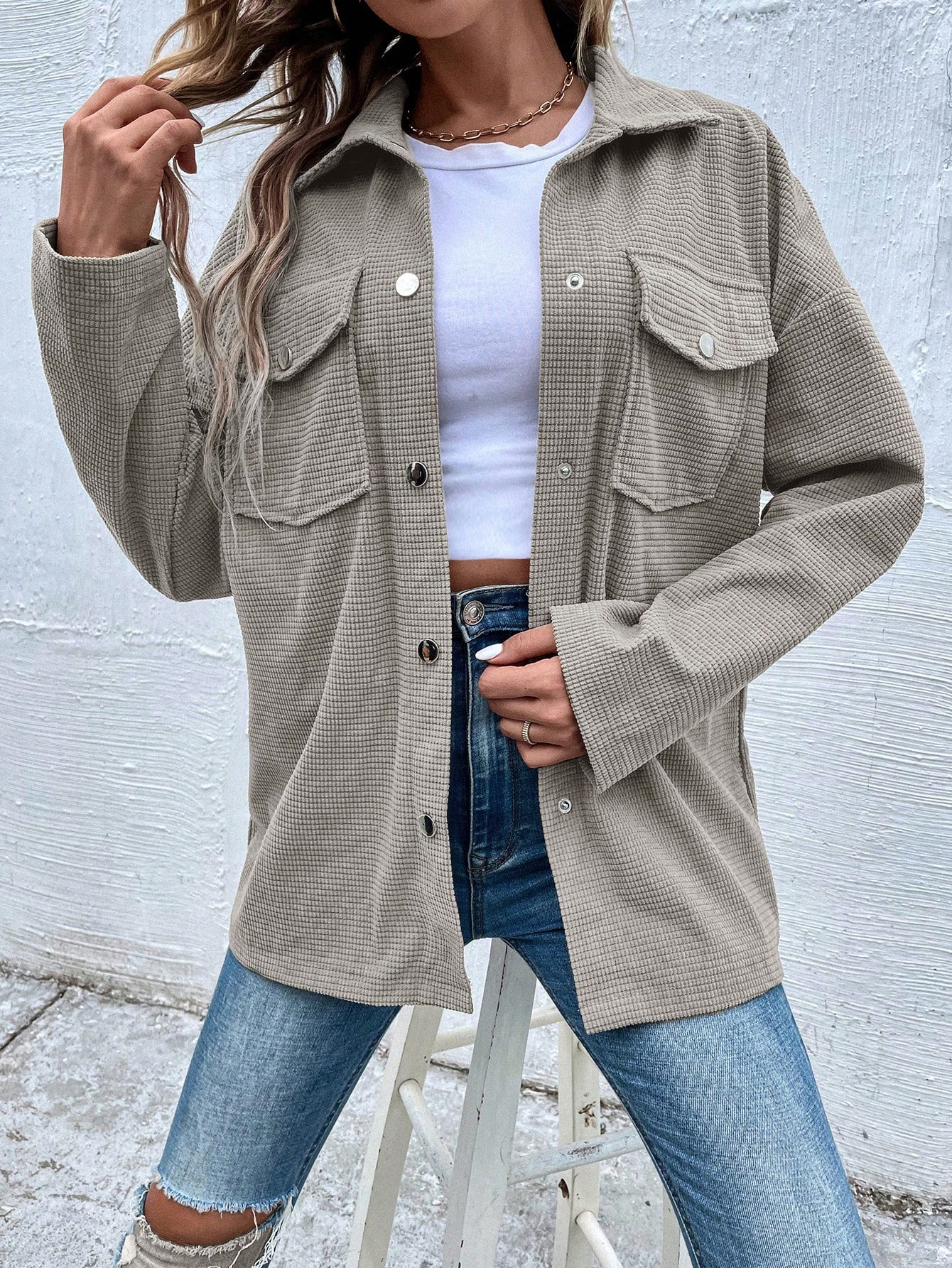 In Long Sleeve Women Coats