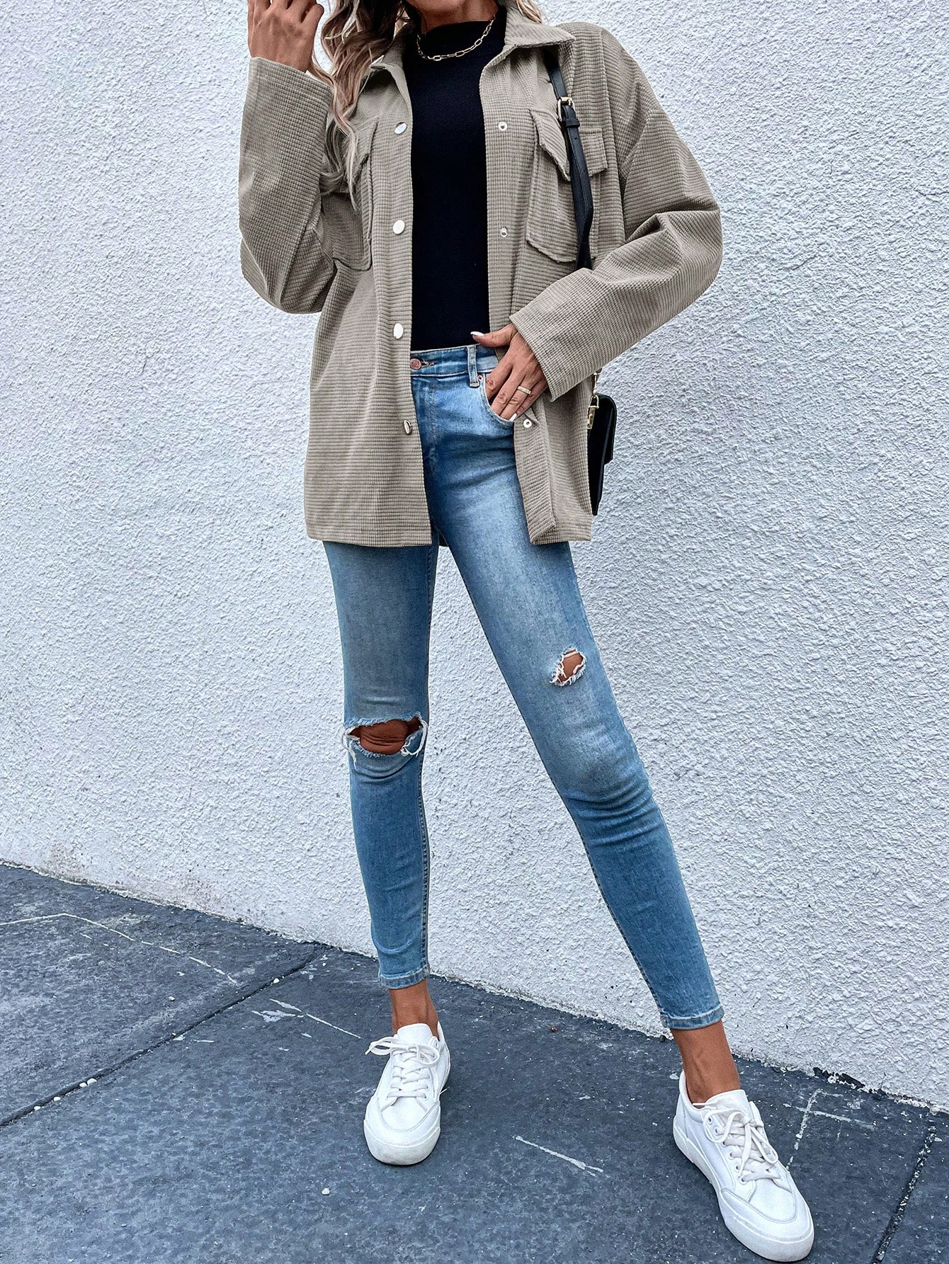 In Long Sleeve Women Coats