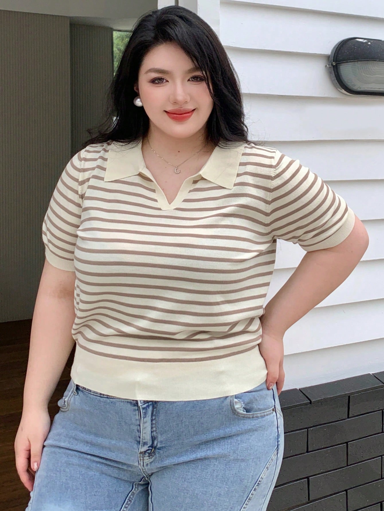 In Casual Plus Size Knit Tops