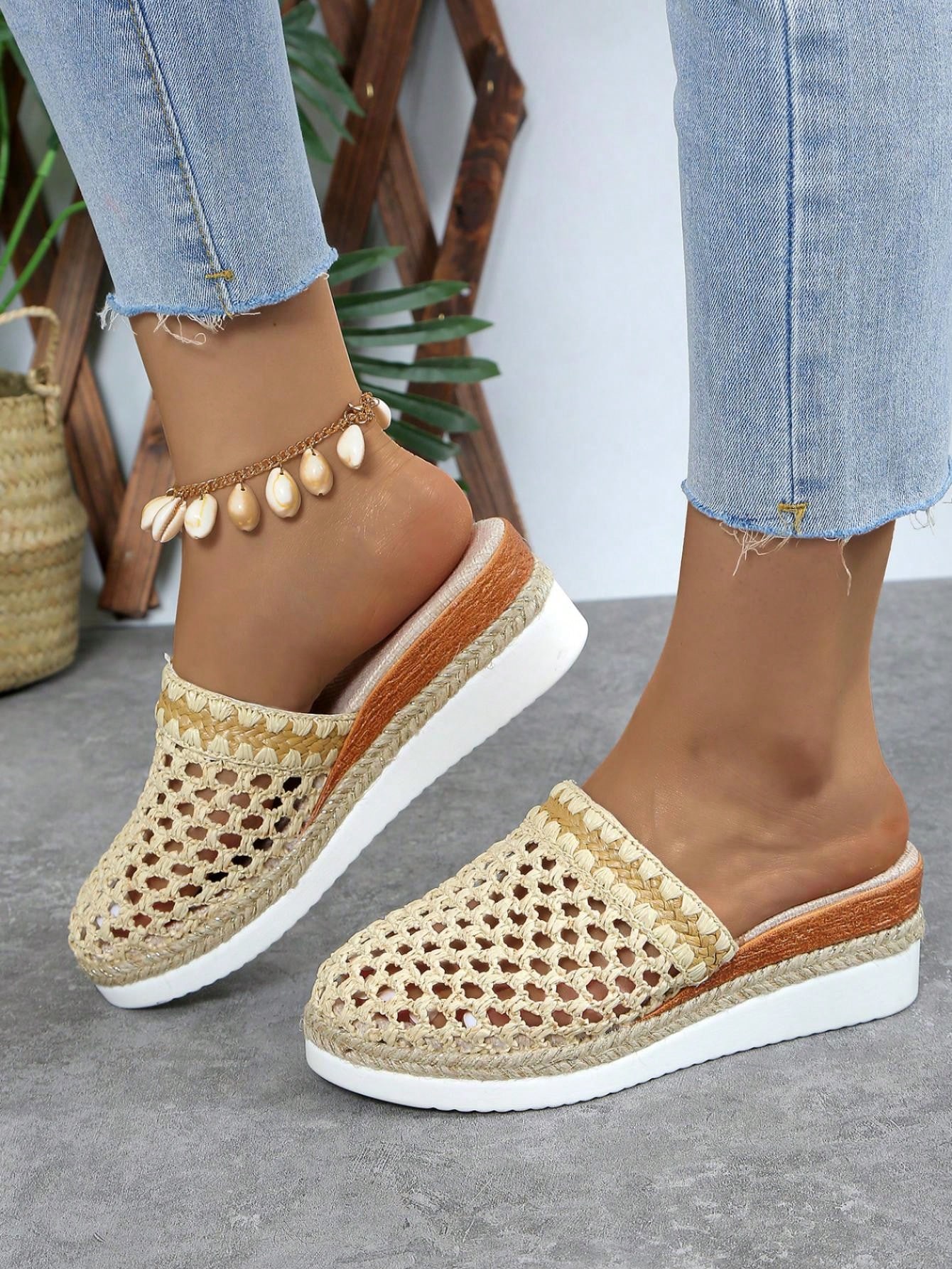 In Beige Women Wedges & Flatform