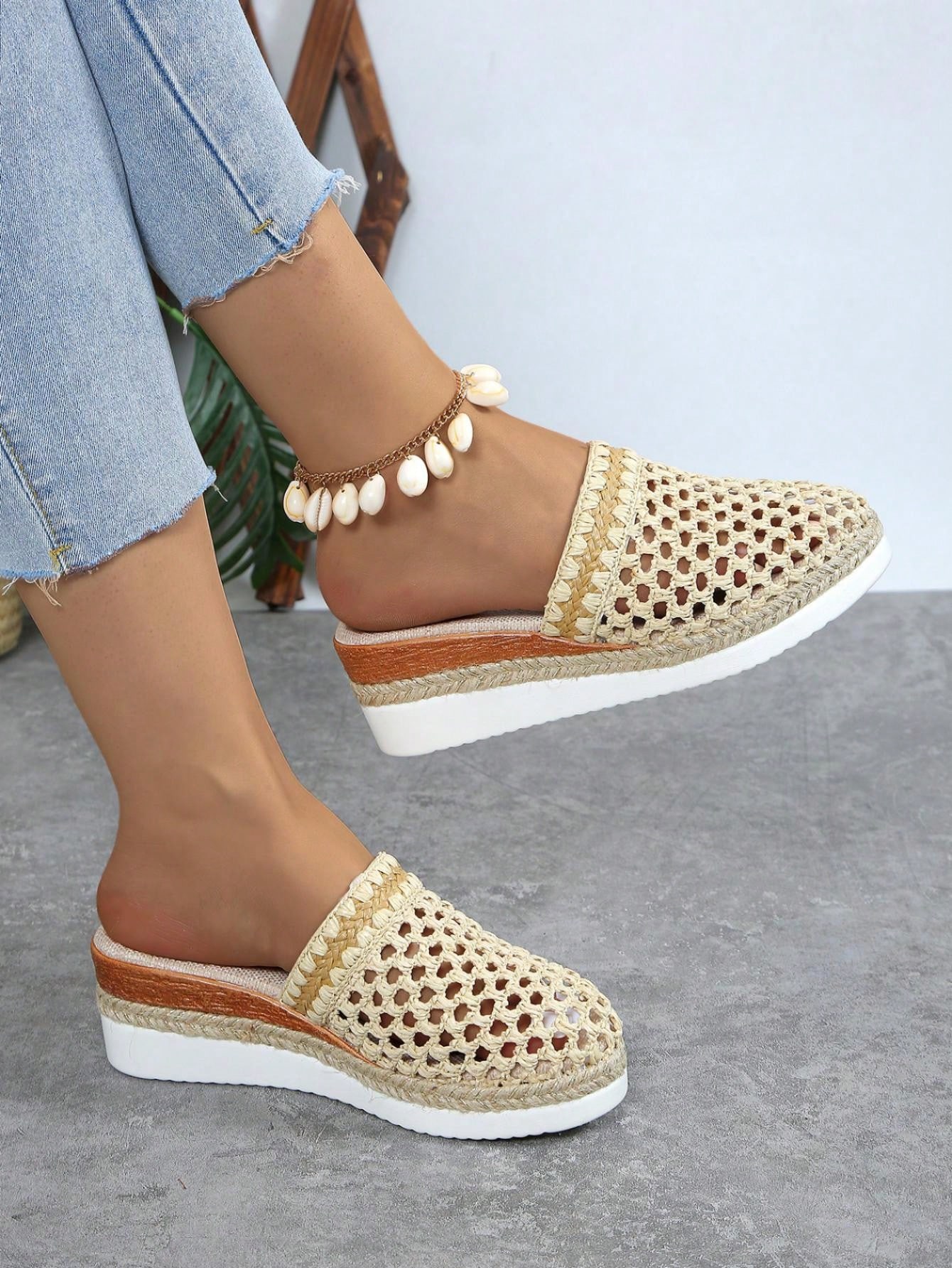 In Beige Women Wedges & Flatform