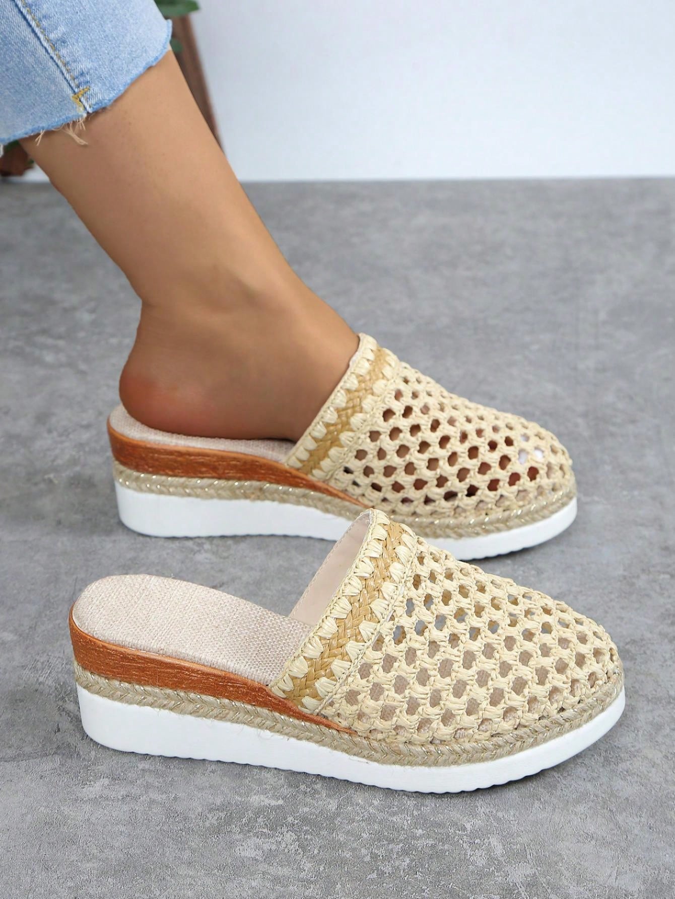 In Beige Women Wedges & Flatform