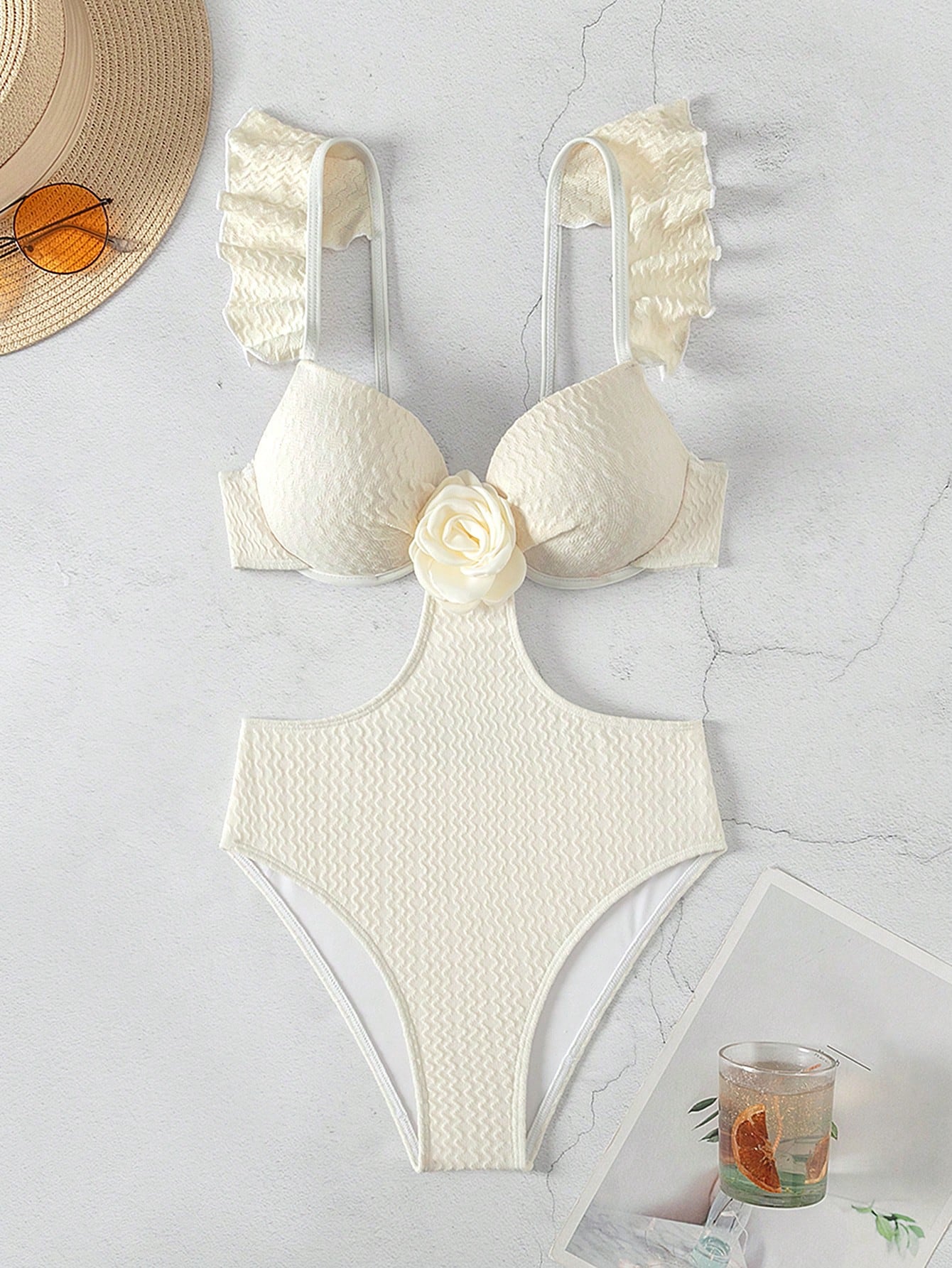 In Beige Women One-Pieces