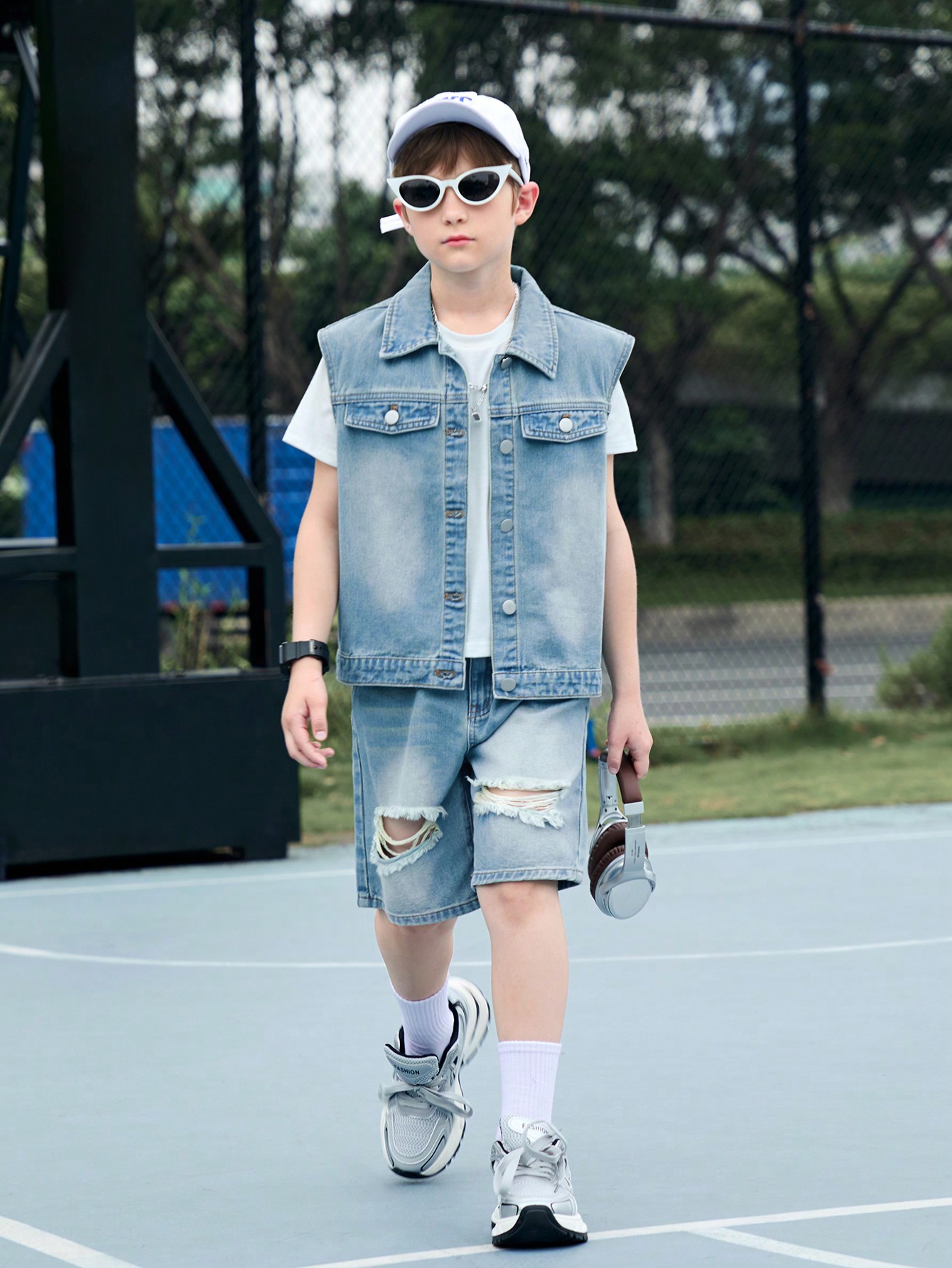 Tween Boys Denim Two-piece Outfits