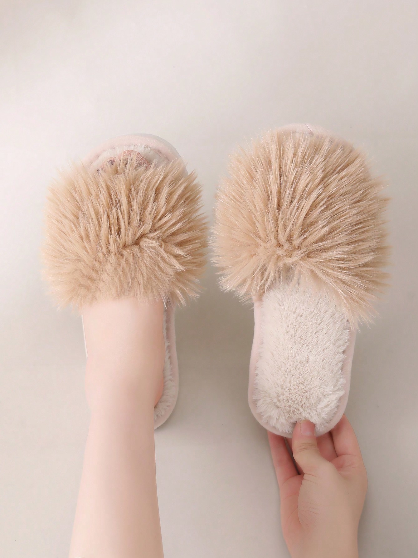 In Beige Women Home Slippers