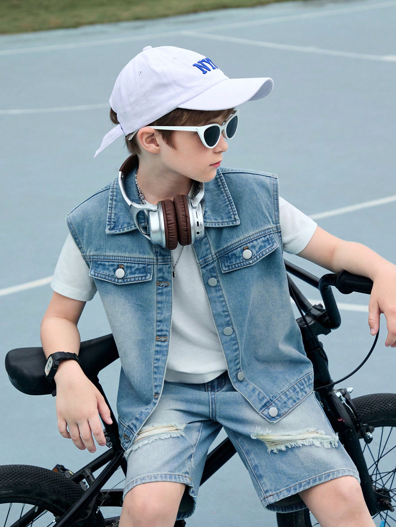 Tween Boys Denim Two-piece Outfits