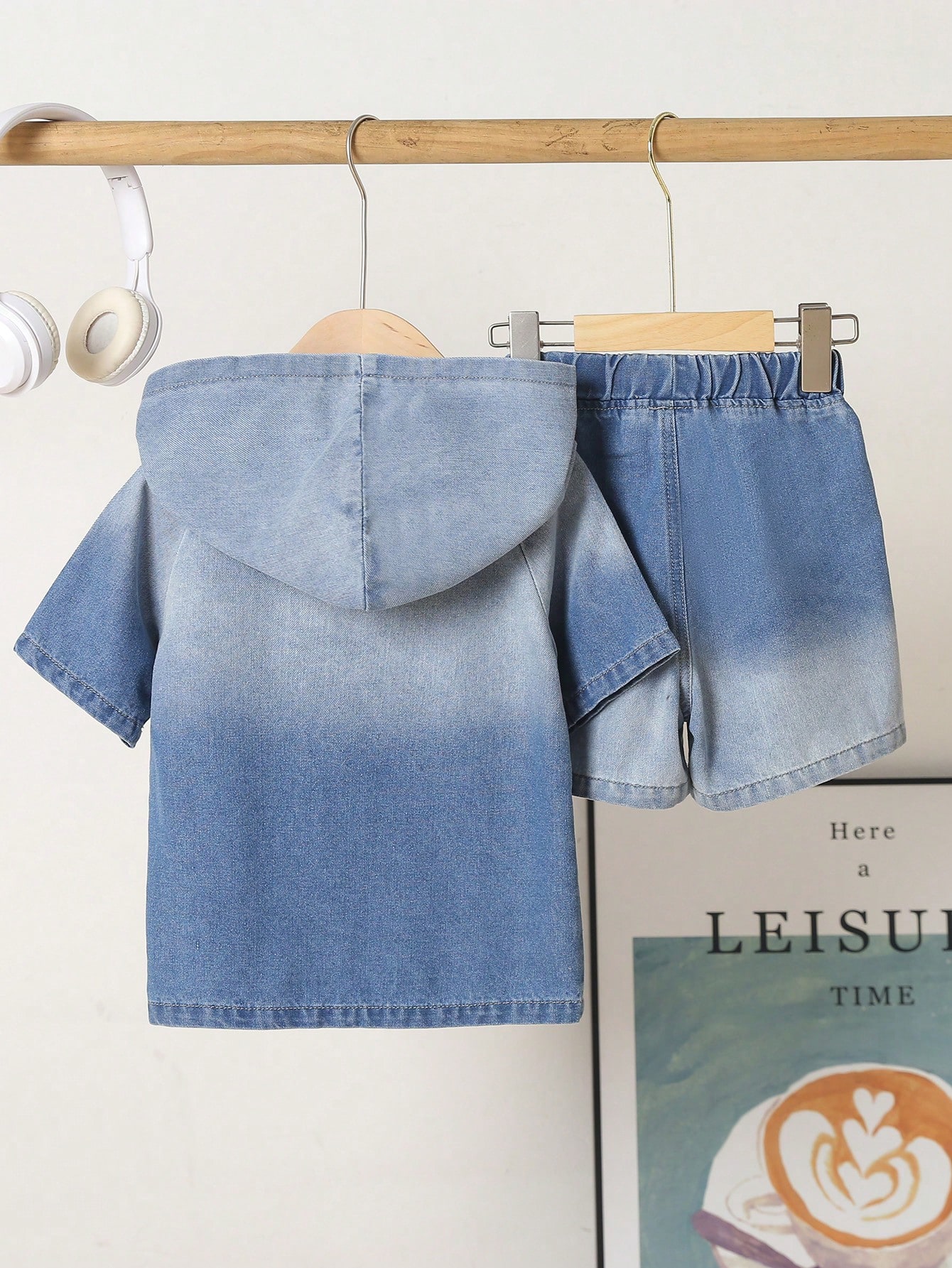 Young Boys Denim Two-piece Outfits