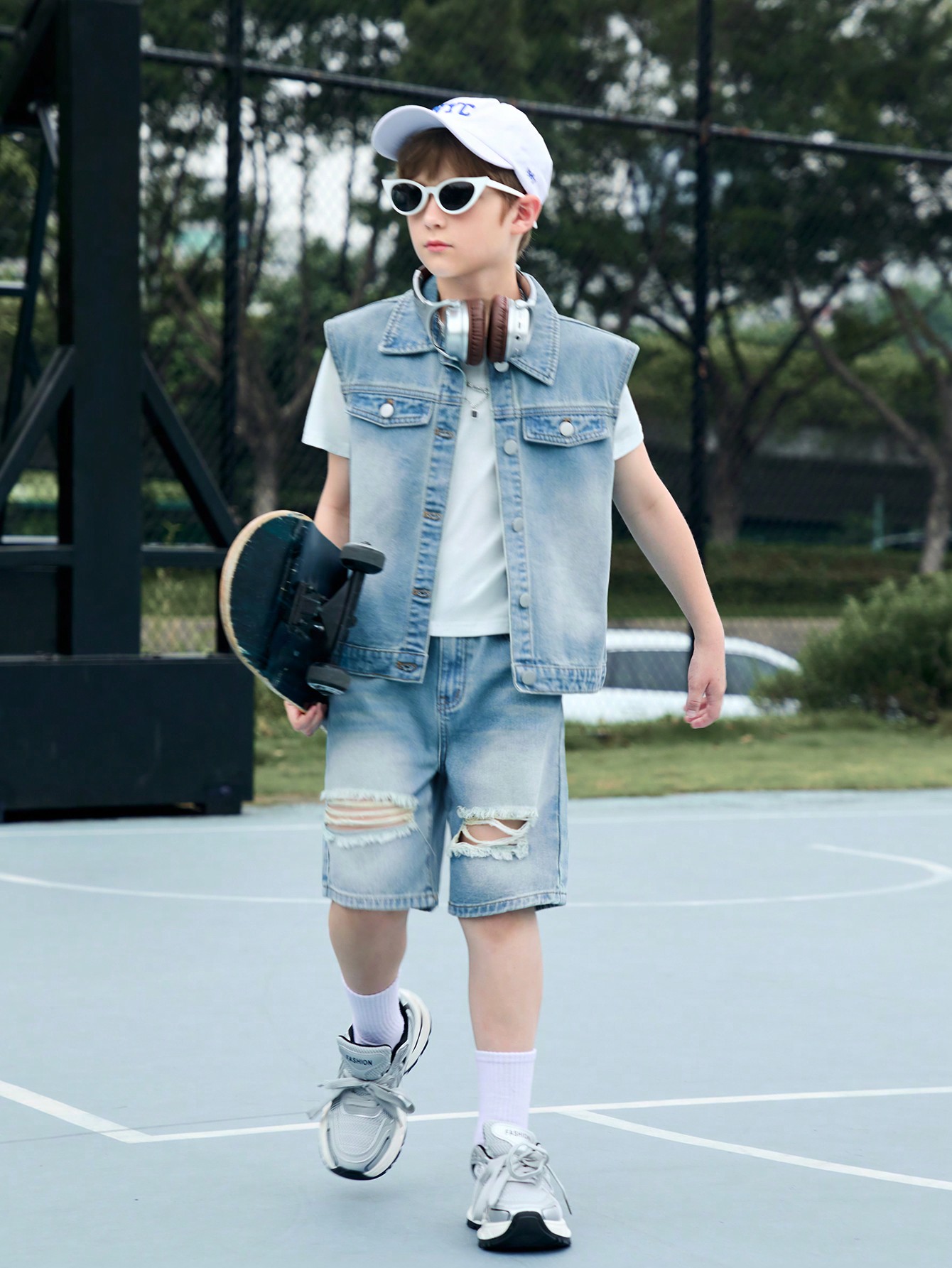 Tween Boys Denim Two-piece Outfits