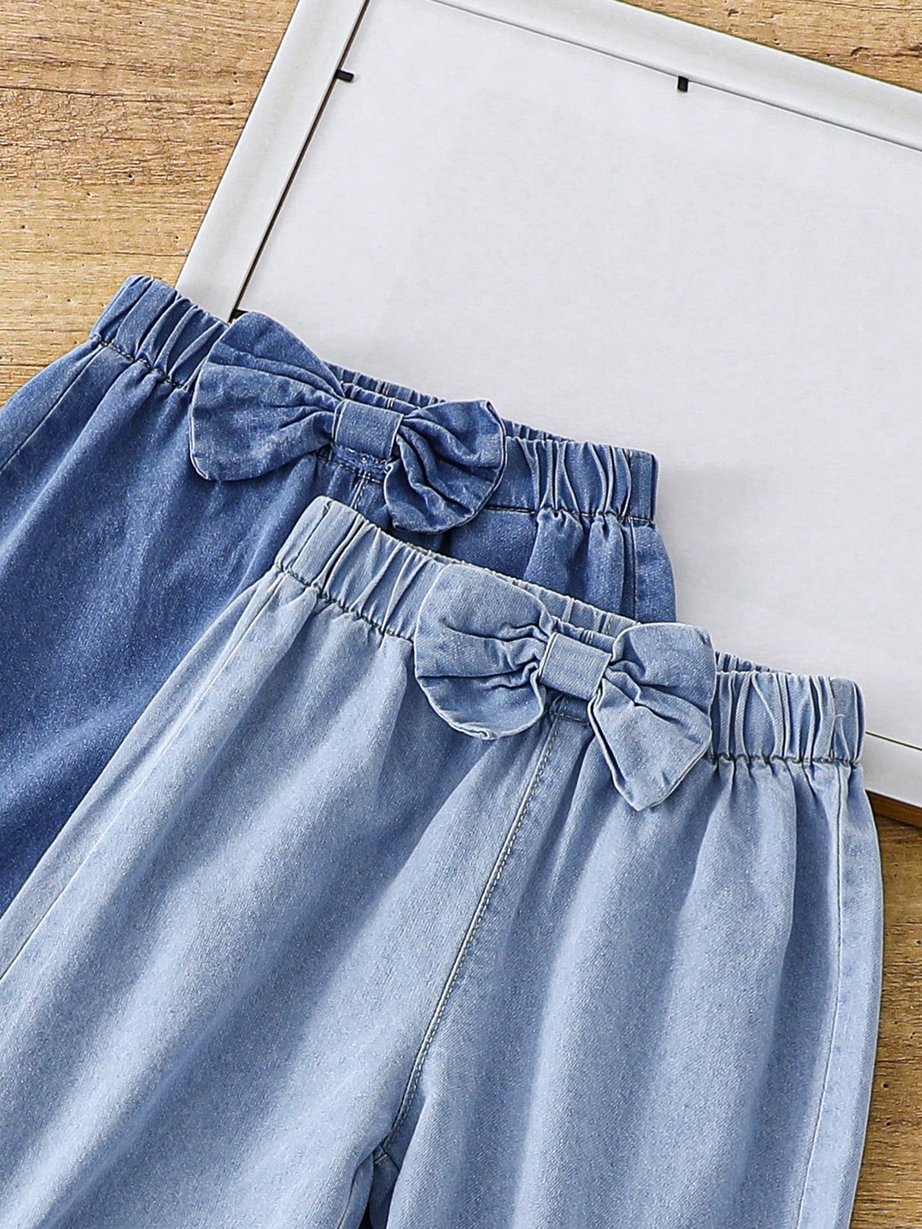 Young Girls Denim Two-piece Outfits