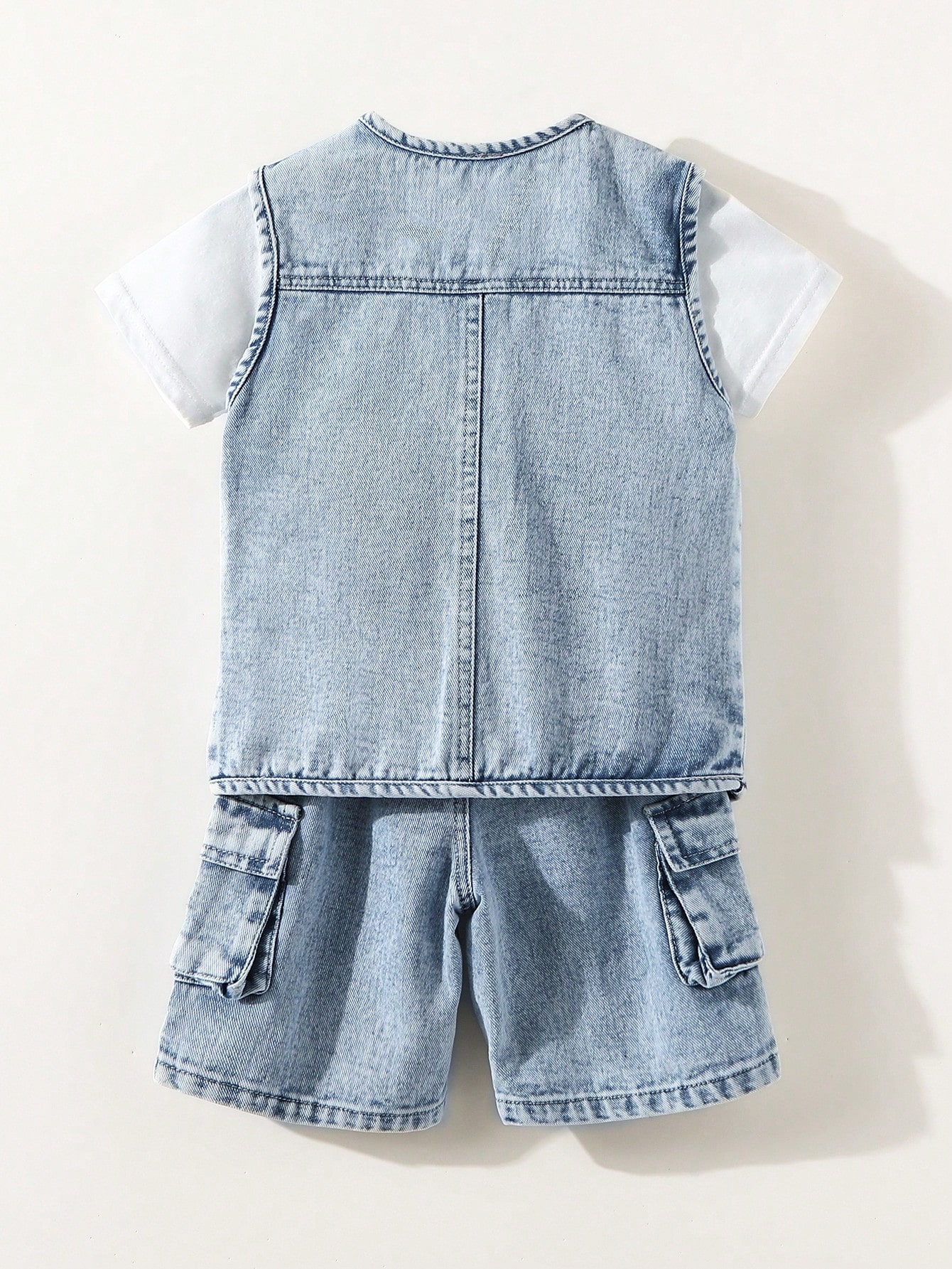 Young Boys Denim Two-piece Outfits