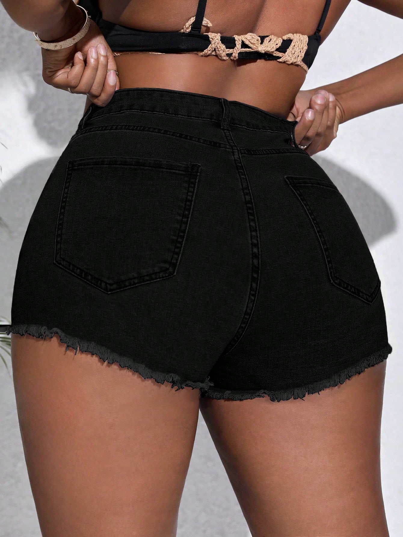 Plus Size Denim Shorts