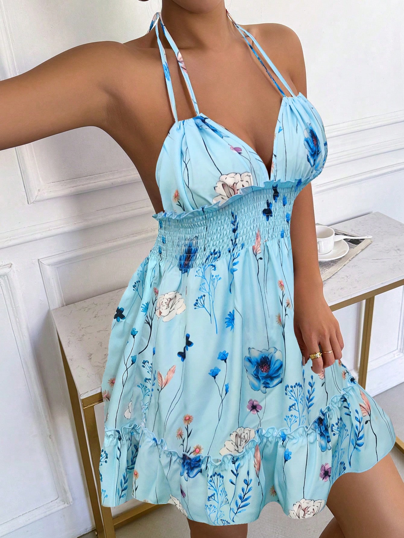 In Blue Women Dresses