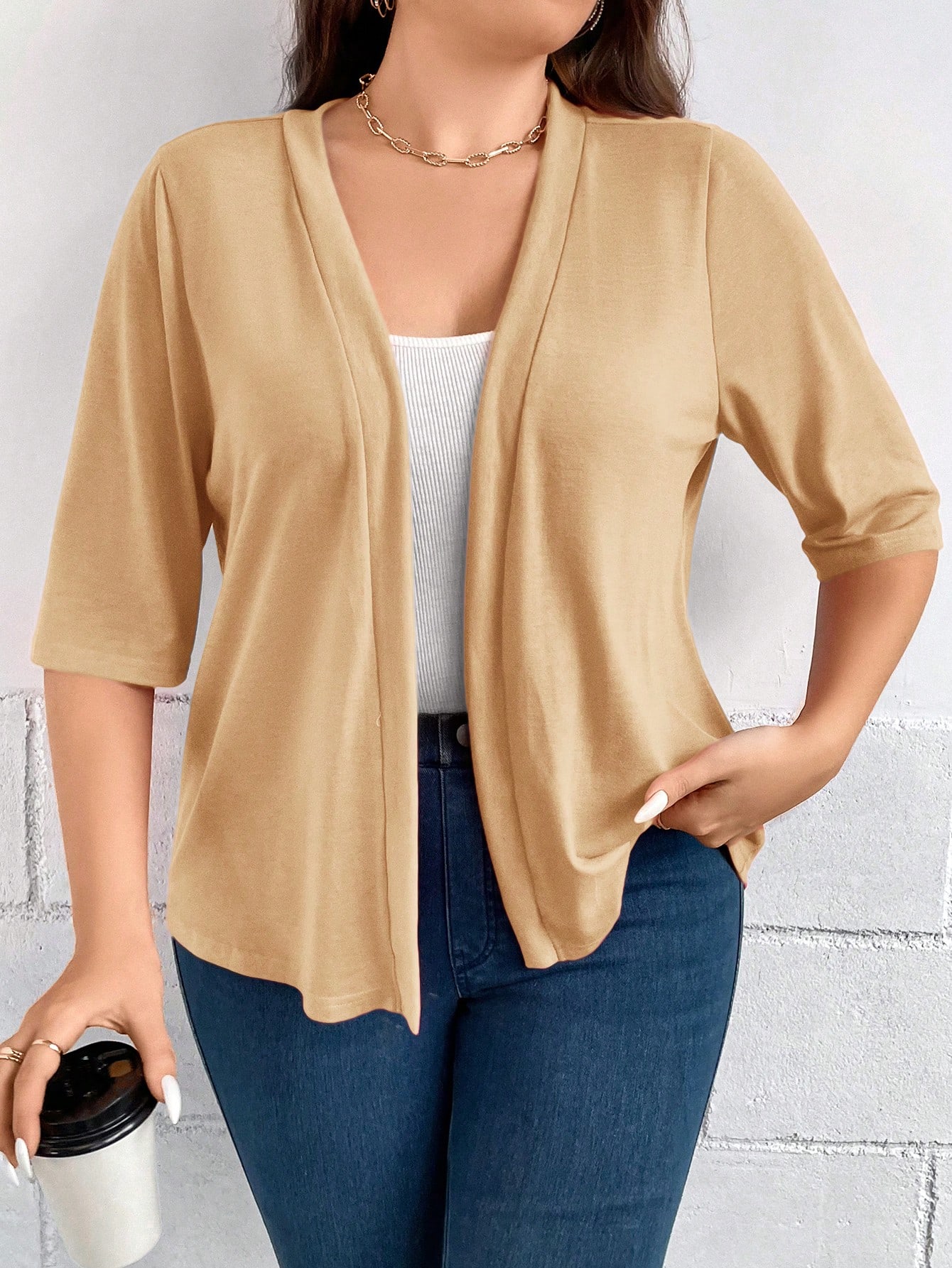 In Casual Plus Size Coats