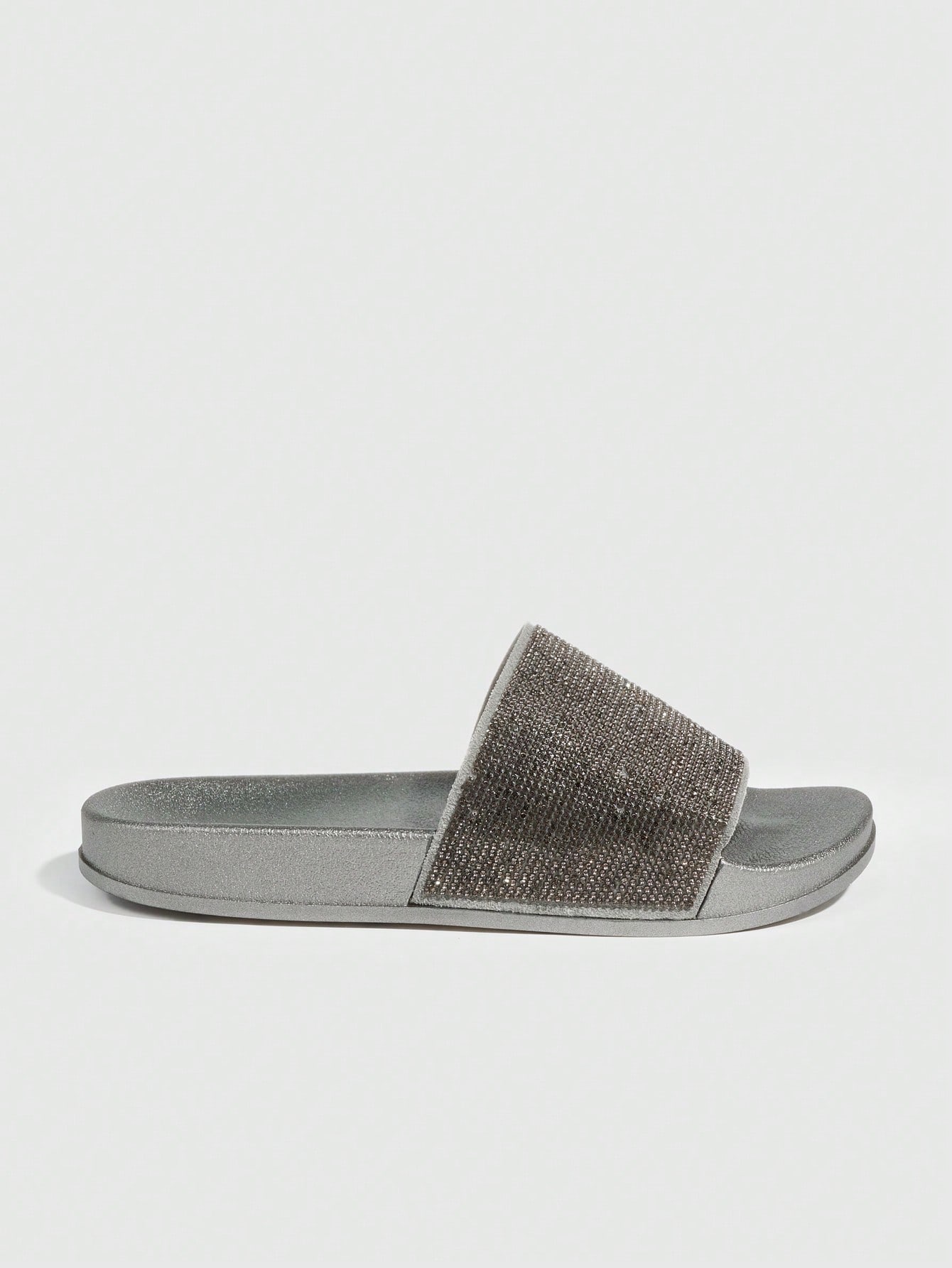 In Silver Women Slippers