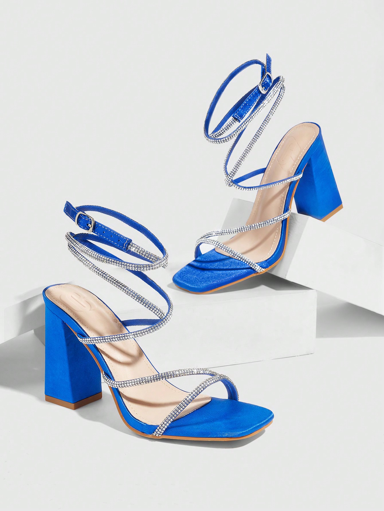 In Blue Women Heeled Sandals