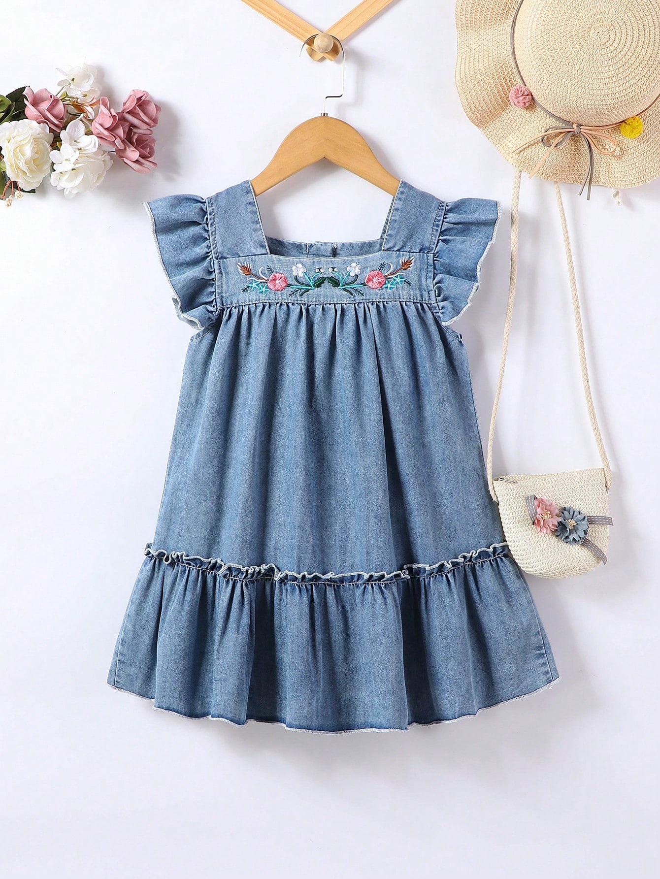 Young Girls Denim Dresses