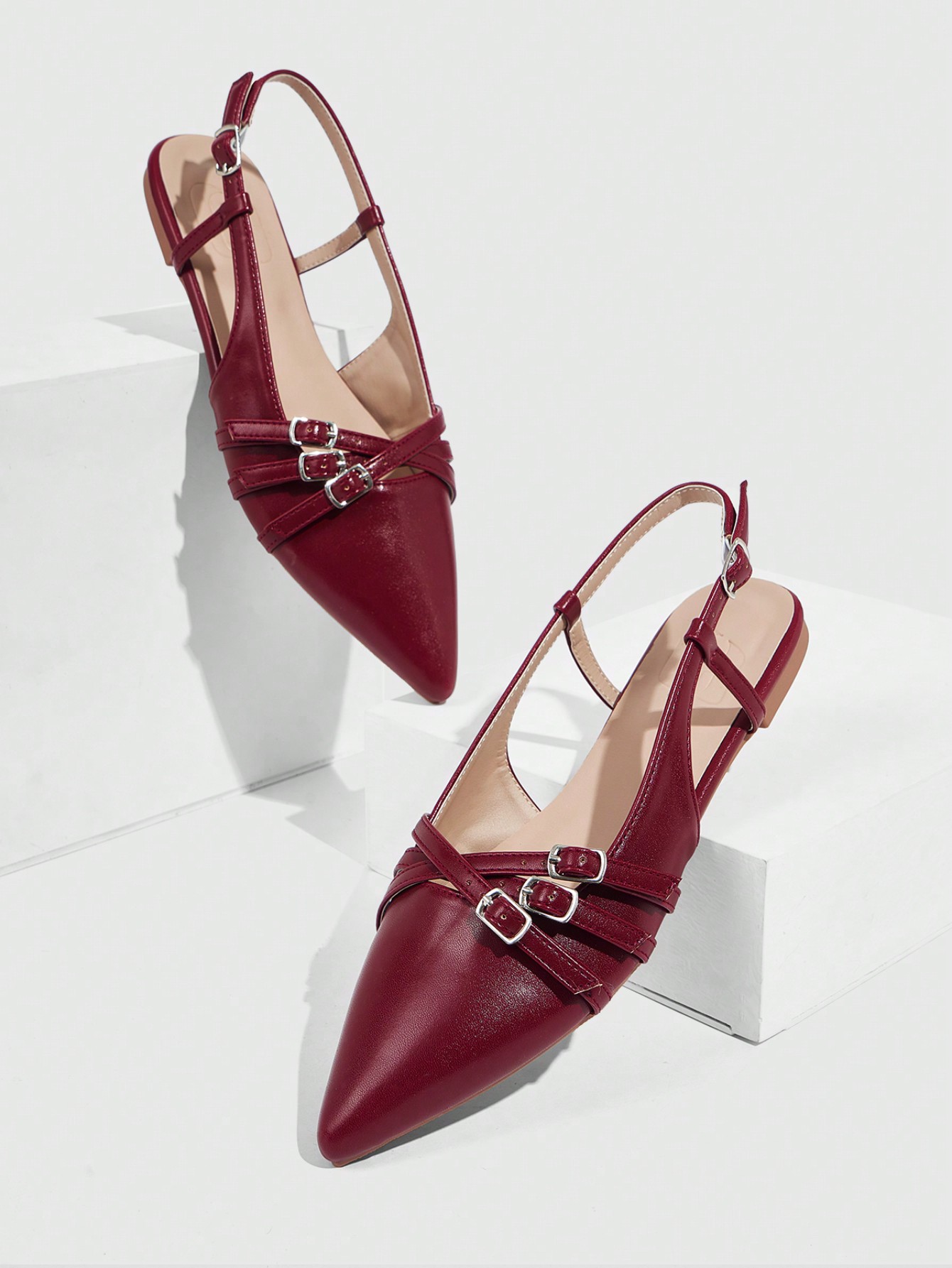 In Burgundy Women Shoes