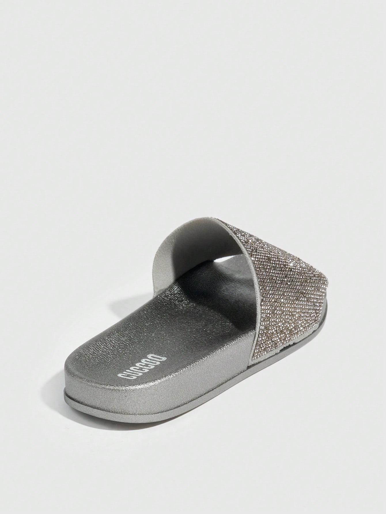 In Silver Women Slippers