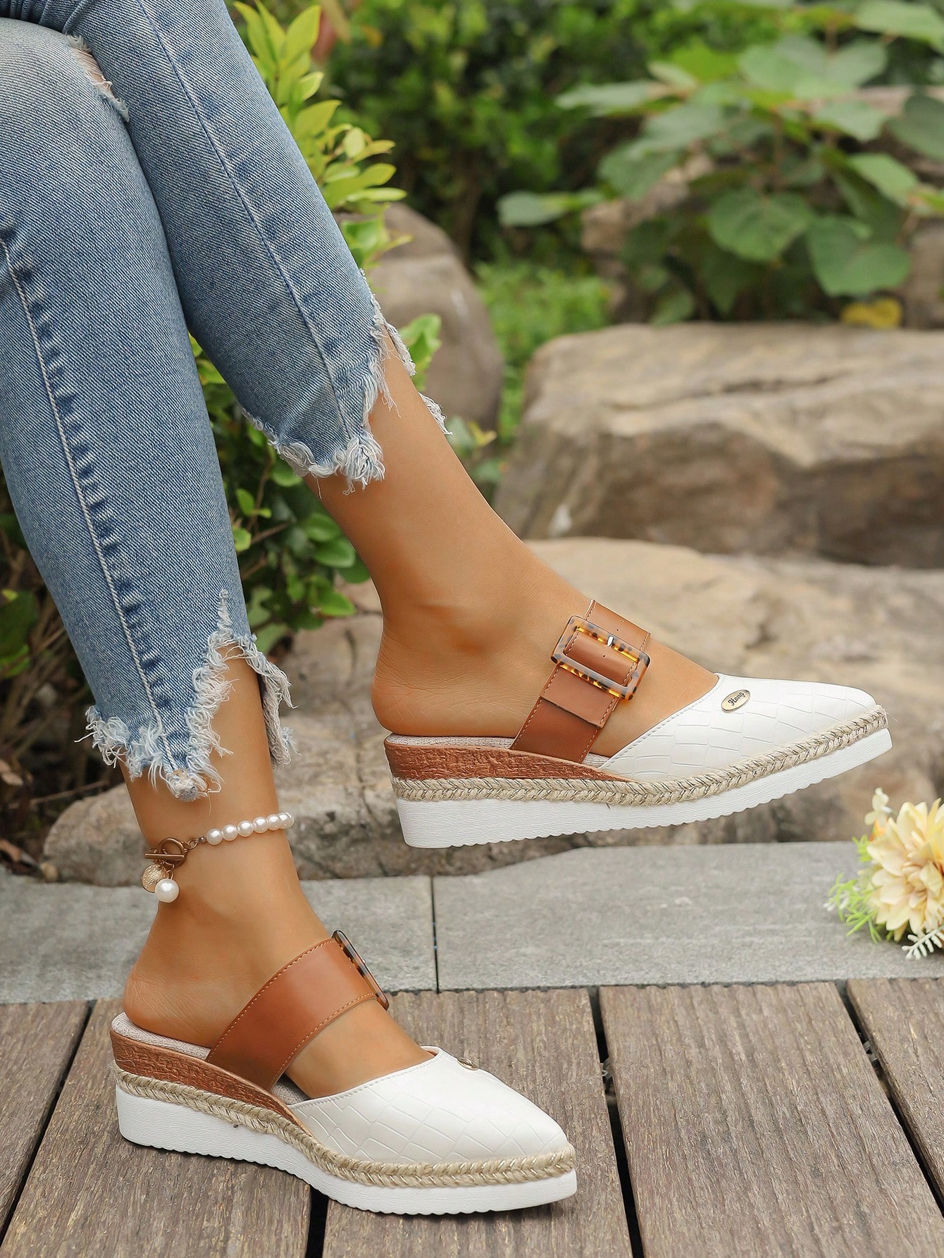 In Beige Women Wedges & Flatform