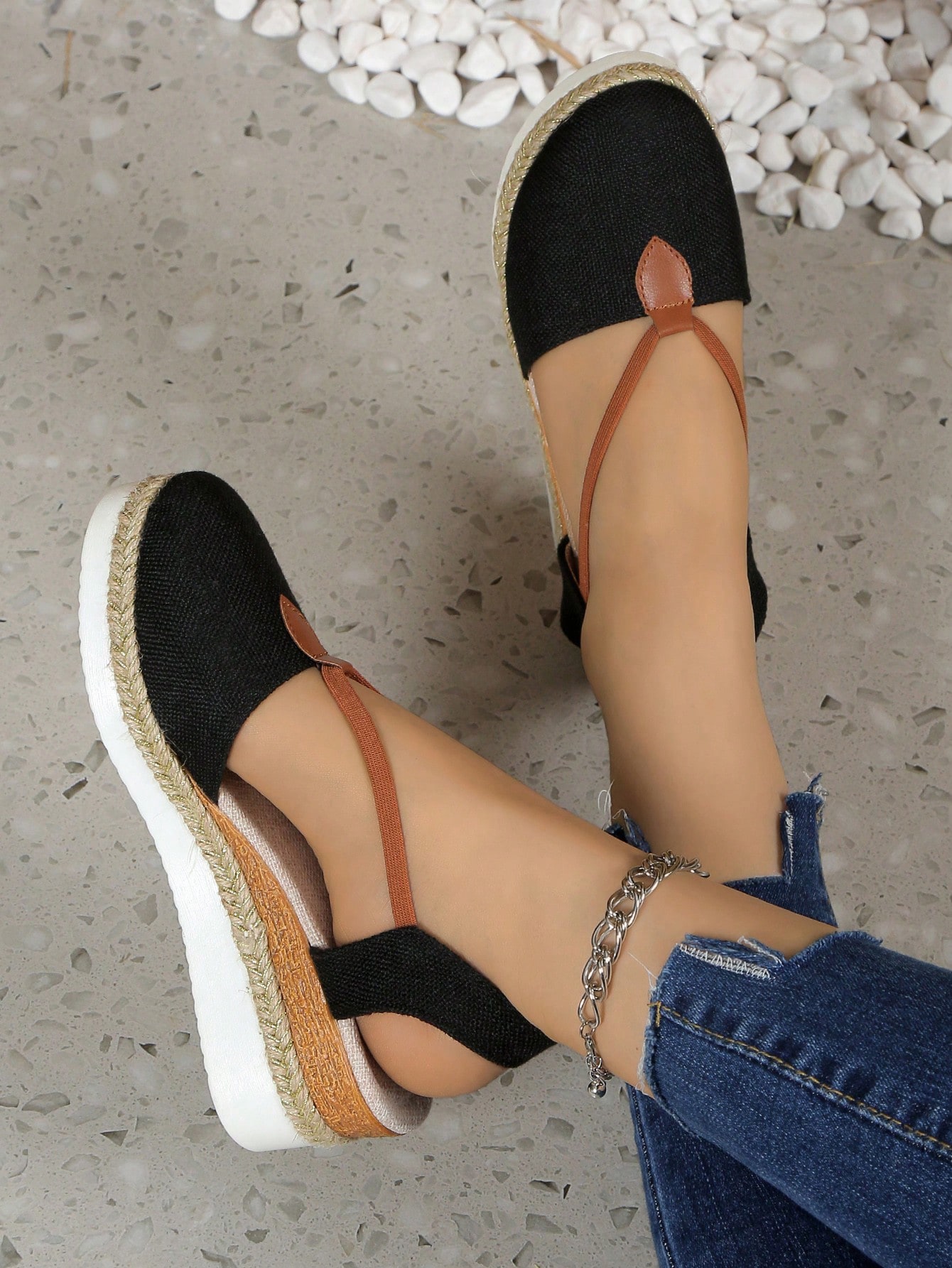 In Black Women Wedges & Flatform