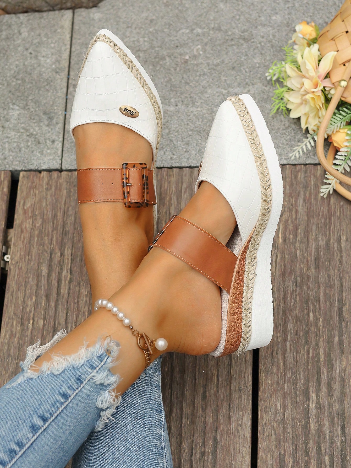 In Beige Women Wedges & Flatform