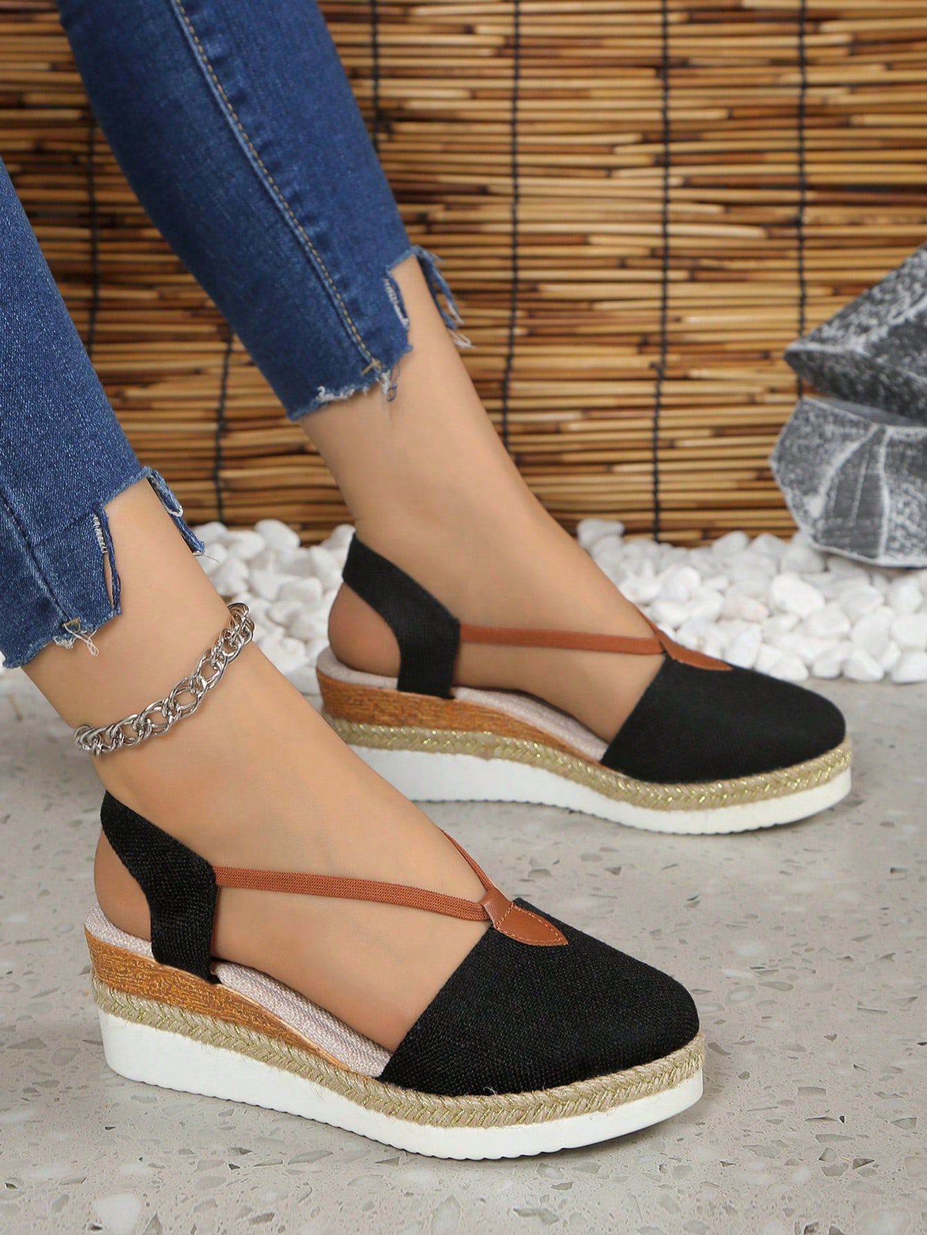 In Black Women Wedges & Flatform