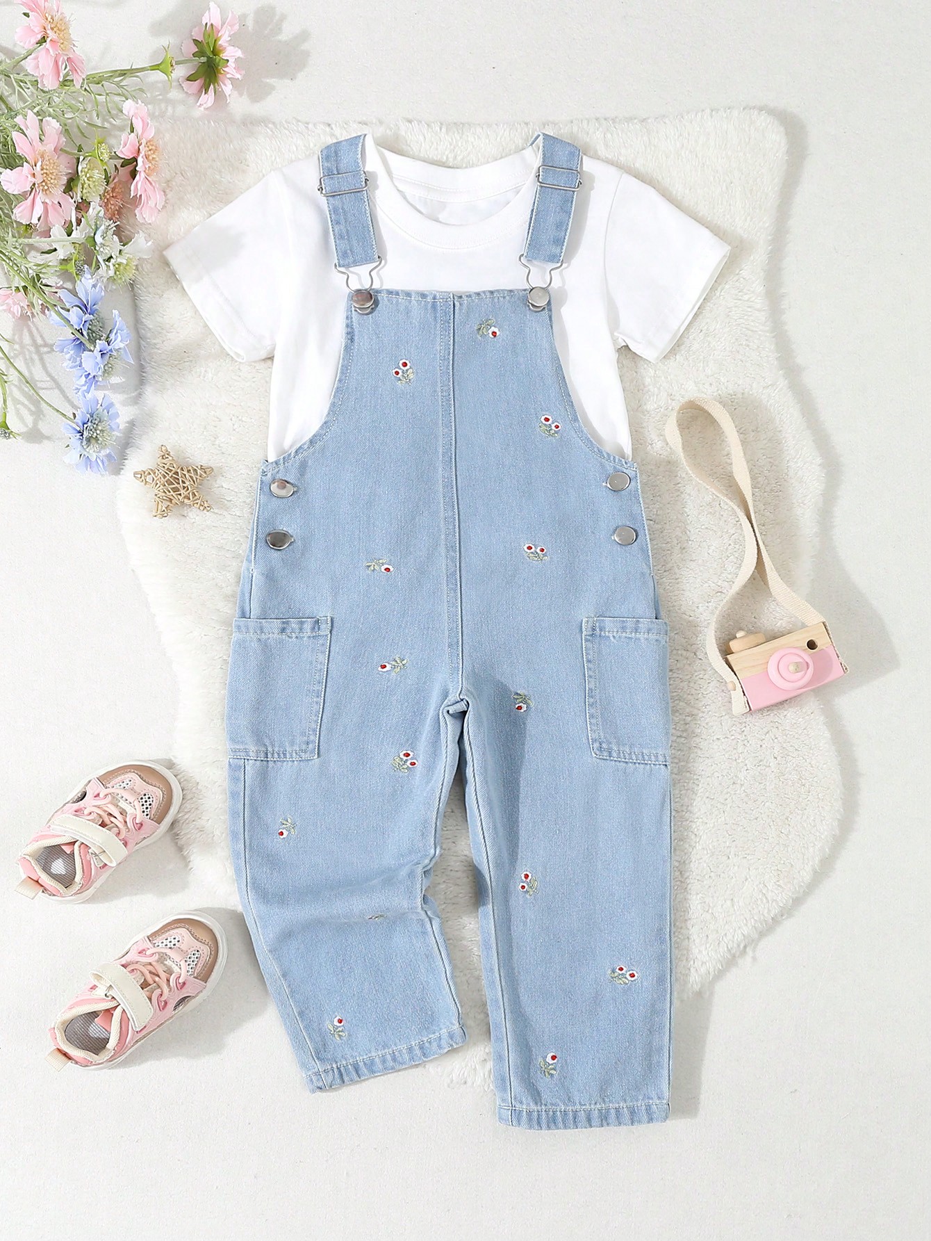 Young Girls Denim Overalls & Jumpsuits