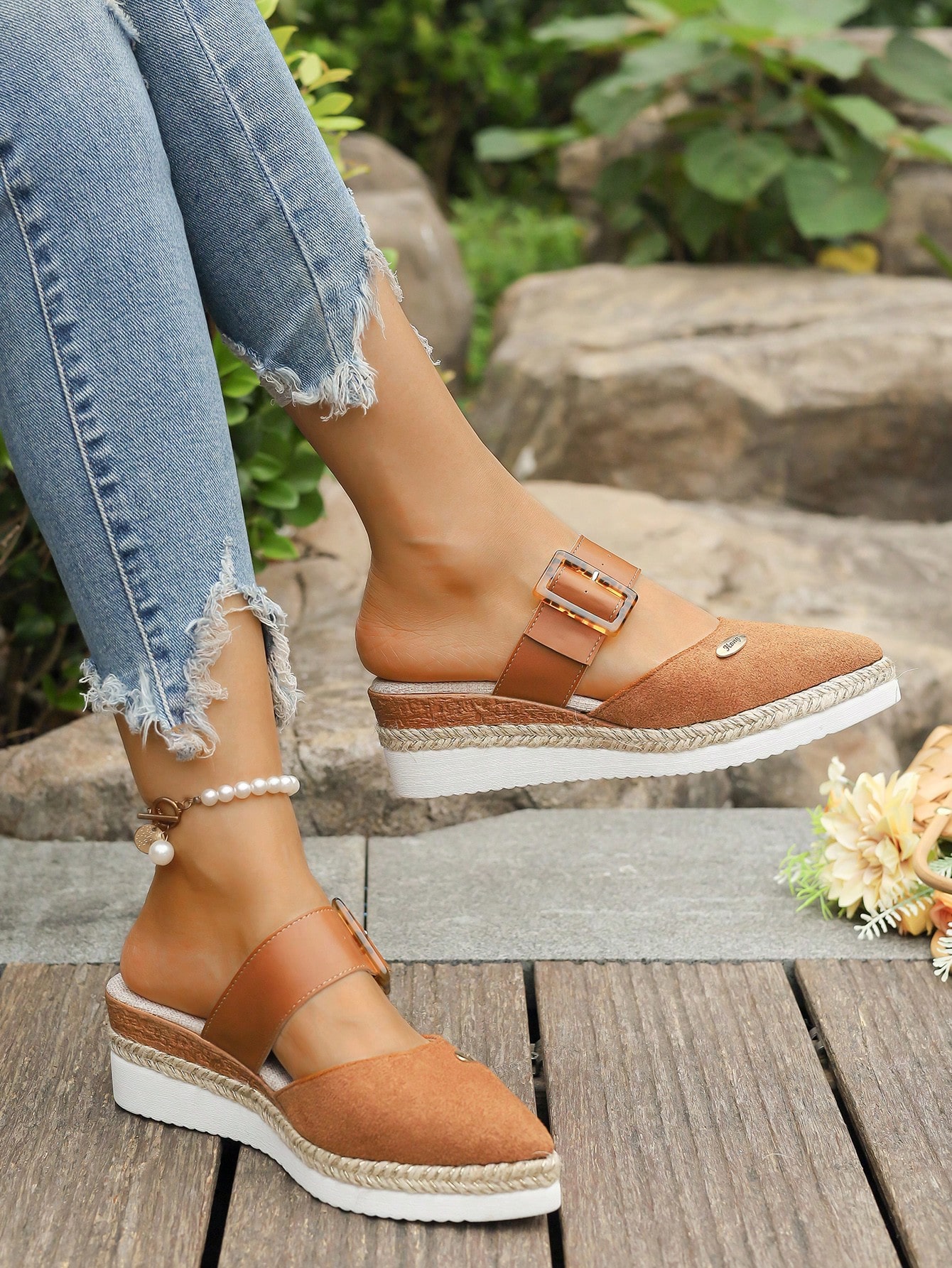 In Brown Women Wedges & Flatform