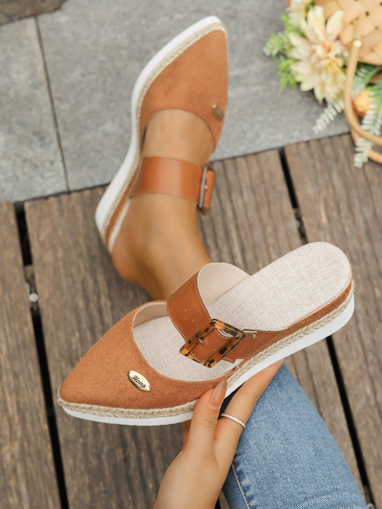 In Brown Women Wedges & Flatform