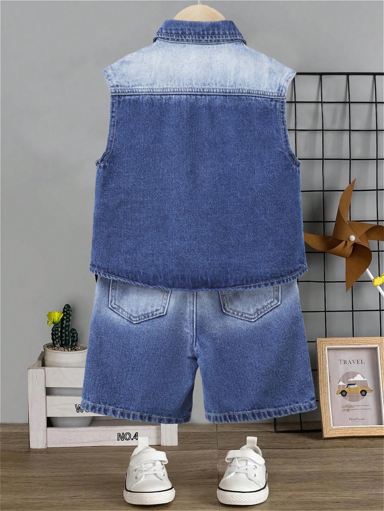 Young Boys Denim Two-piece Outfits