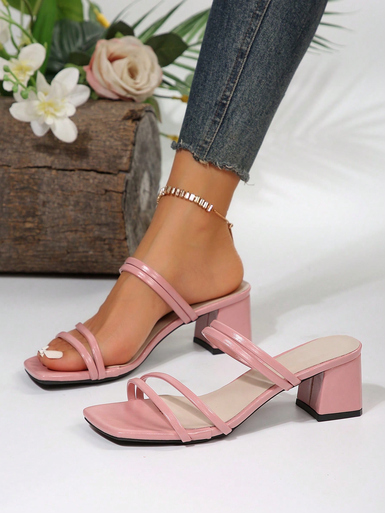 In Pink Women Heeled Sandals