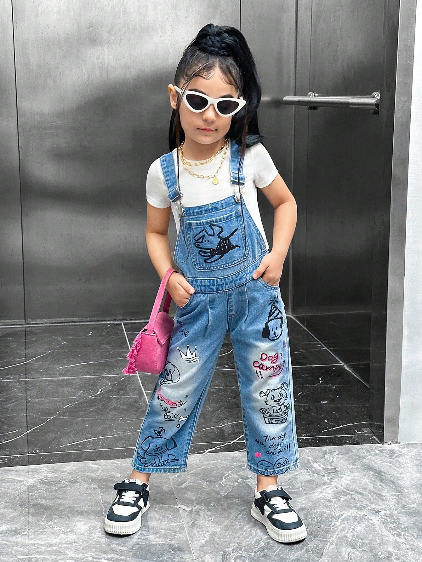 Young Girls Denim Overalls & Jumpsuits