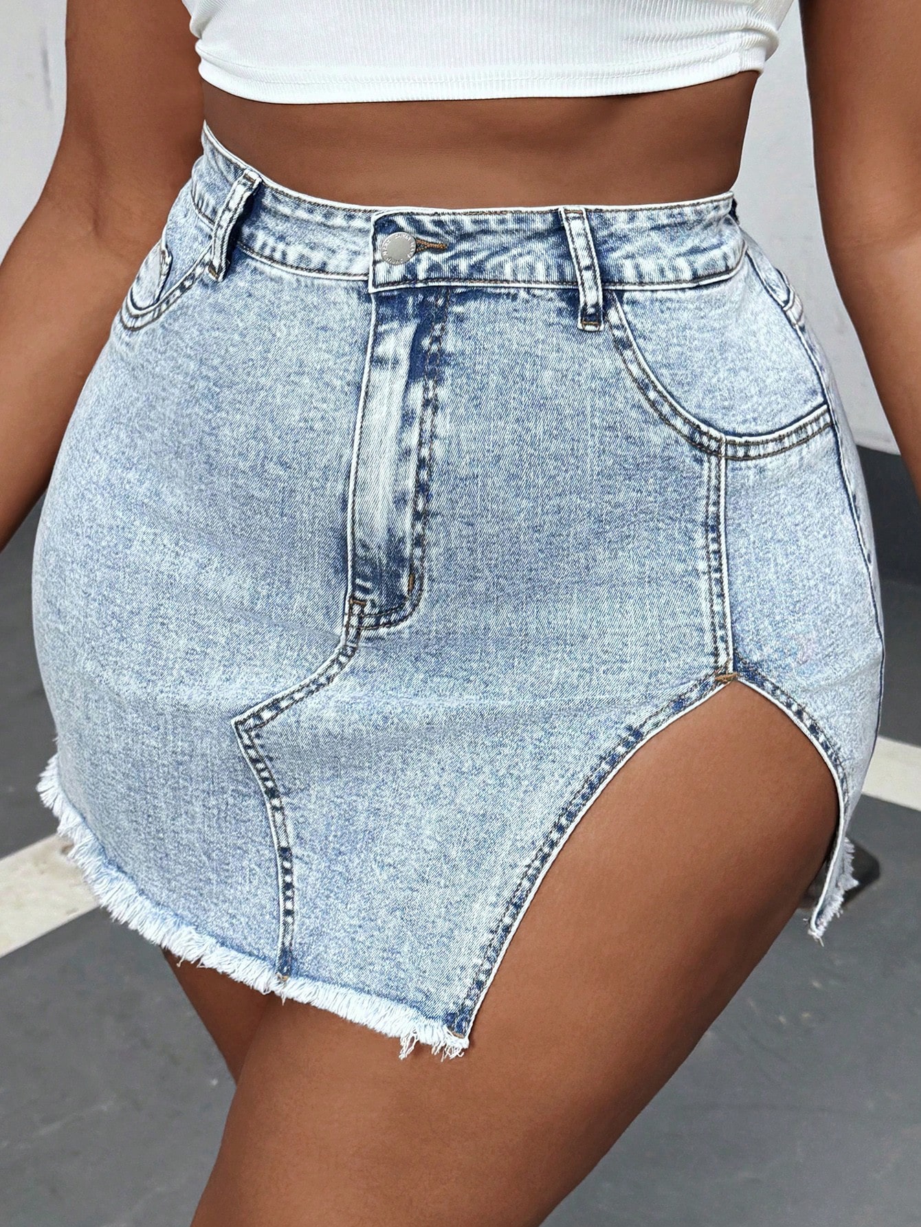 Plus Size Denim Skirts