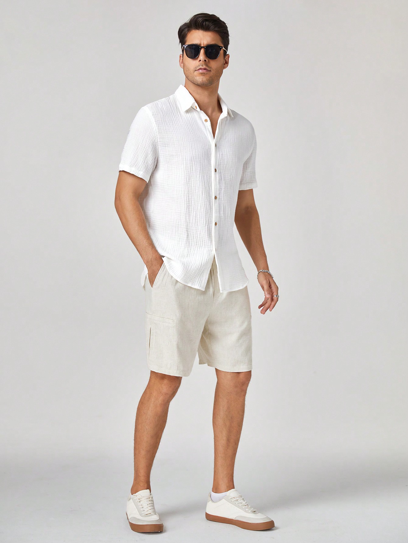 Men Linen Shorts