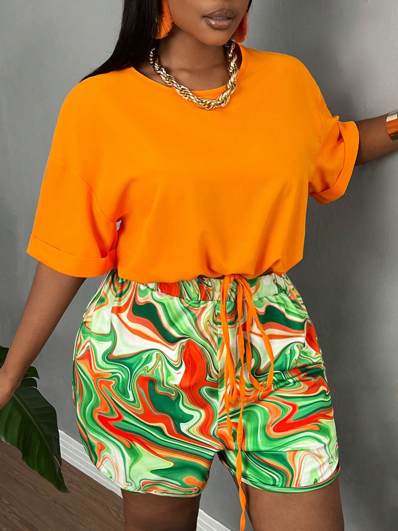 Plus Size Two piece set