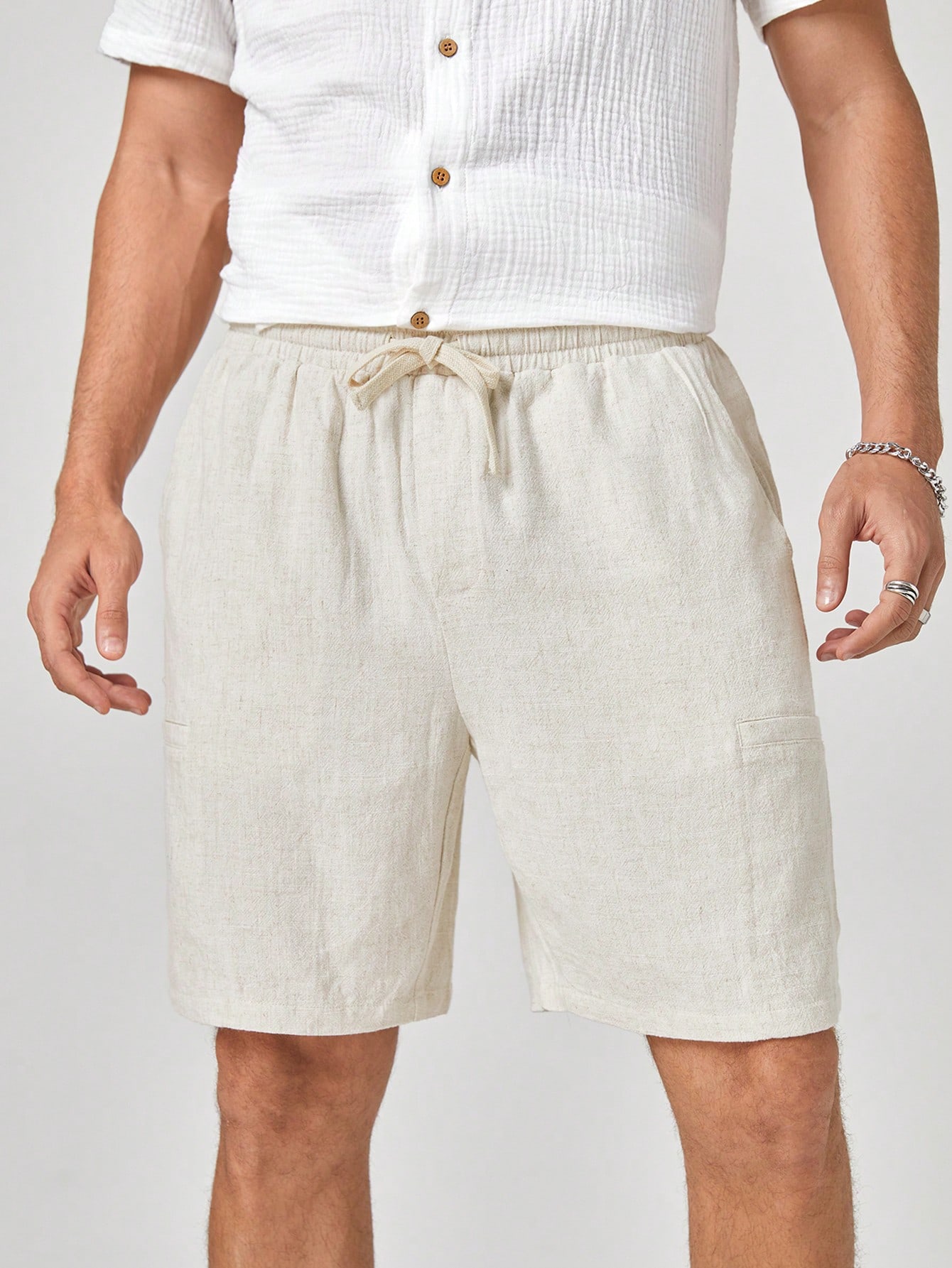 Men Linen Shorts