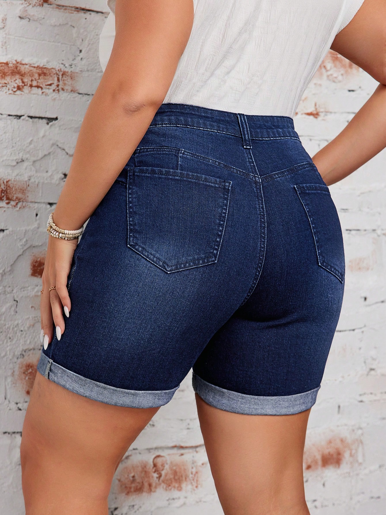 Plus Size Denim Shorts