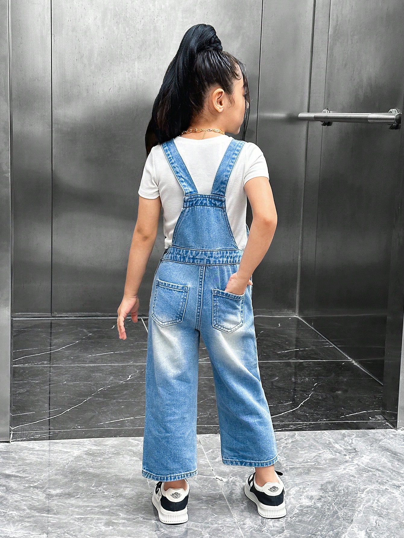 Young Girls Denim Overalls & Jumpsuits