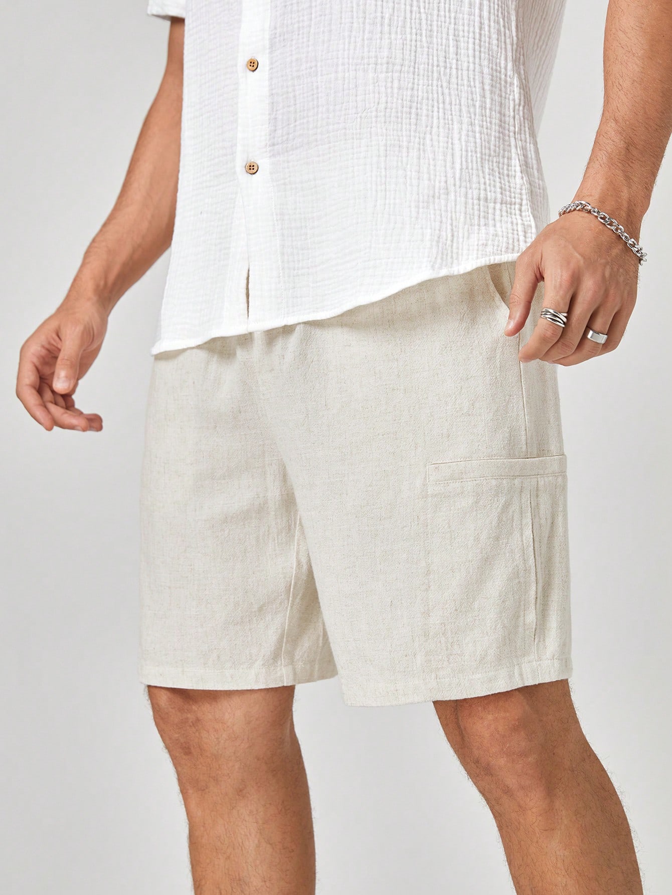 Men Linen Shorts