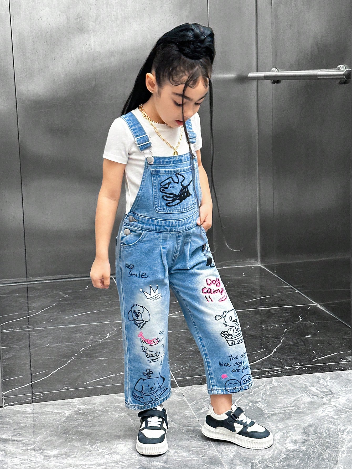 Young Girls Denim Overalls & Jumpsuits