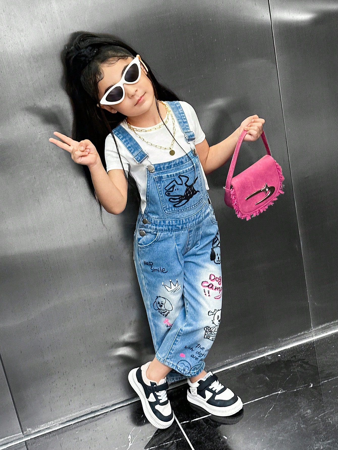 Young Girls Denim Overalls & Jumpsuits