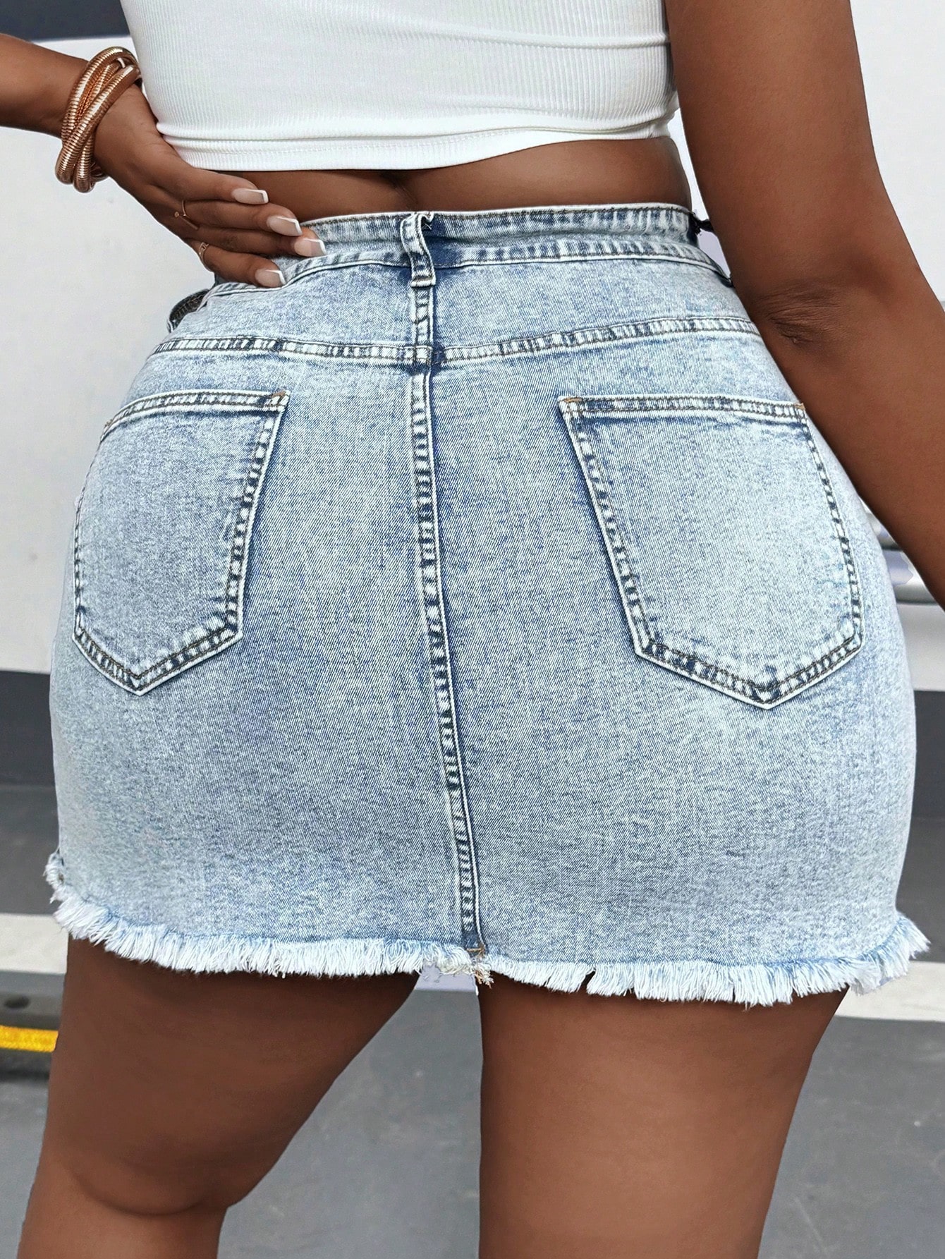 Plus Size Denim Skirts