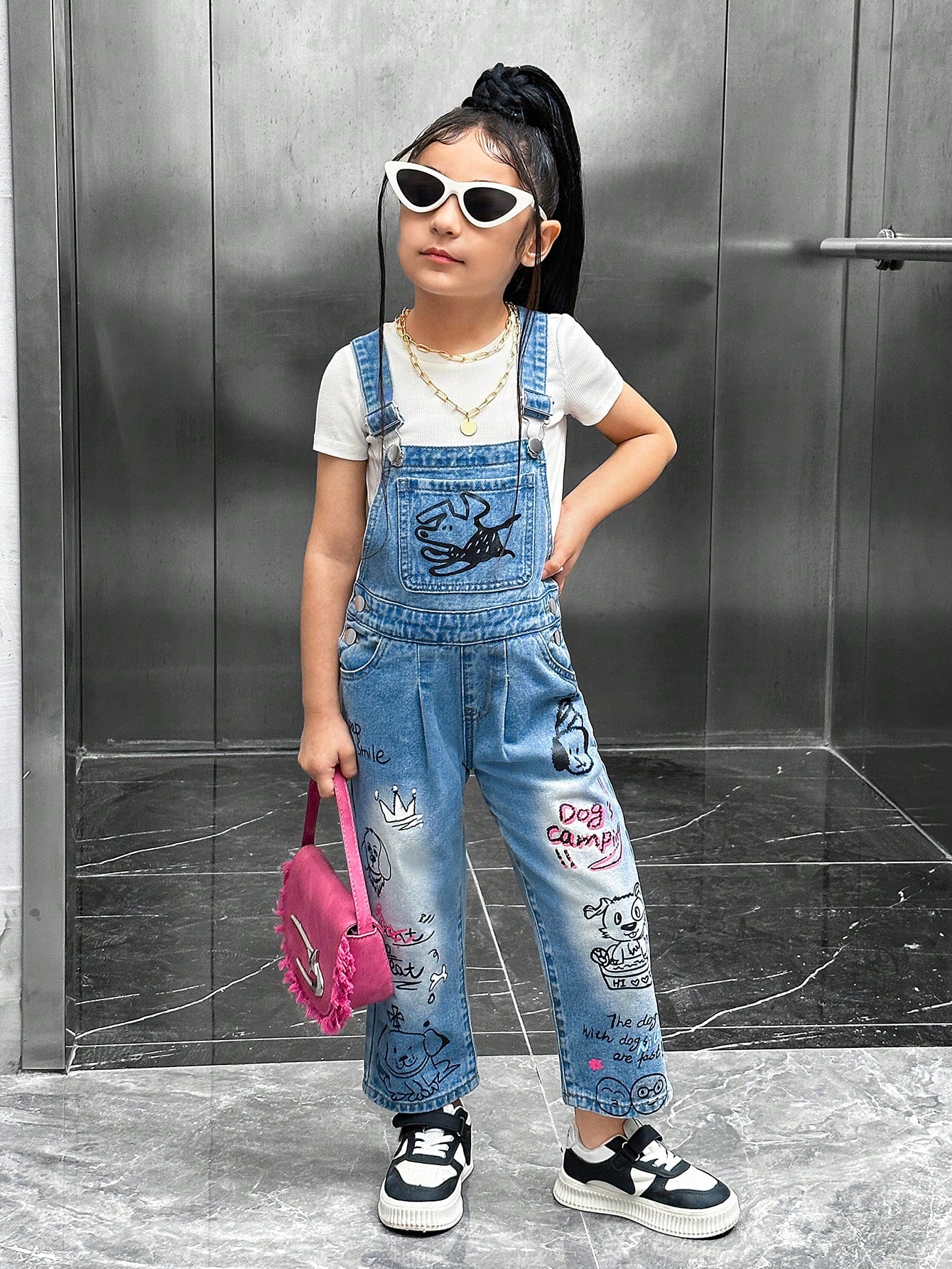 Young Girls Denim Overalls & Jumpsuits